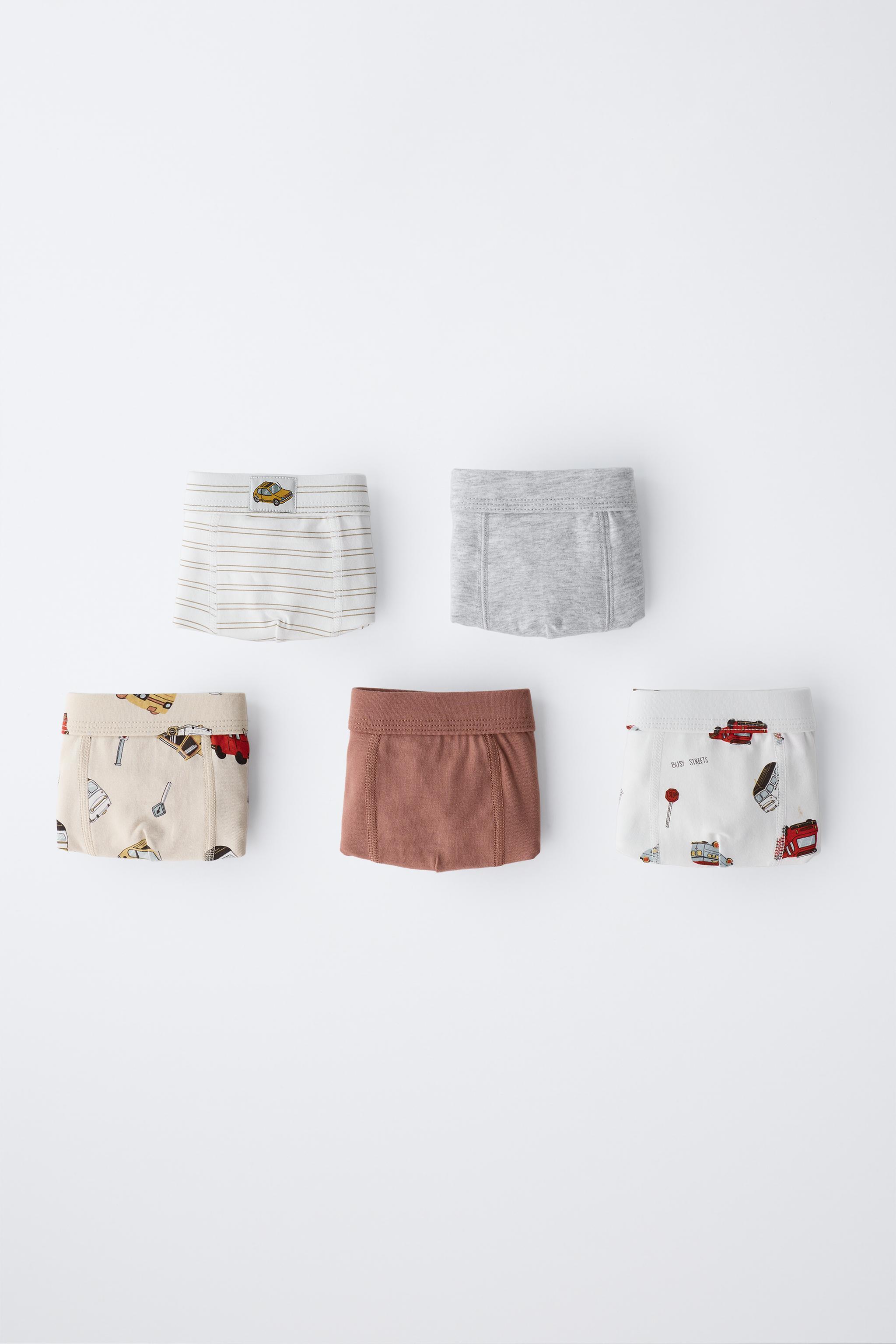 3-6 YEARS/ FIVE-PACK OF CAR BOXERS