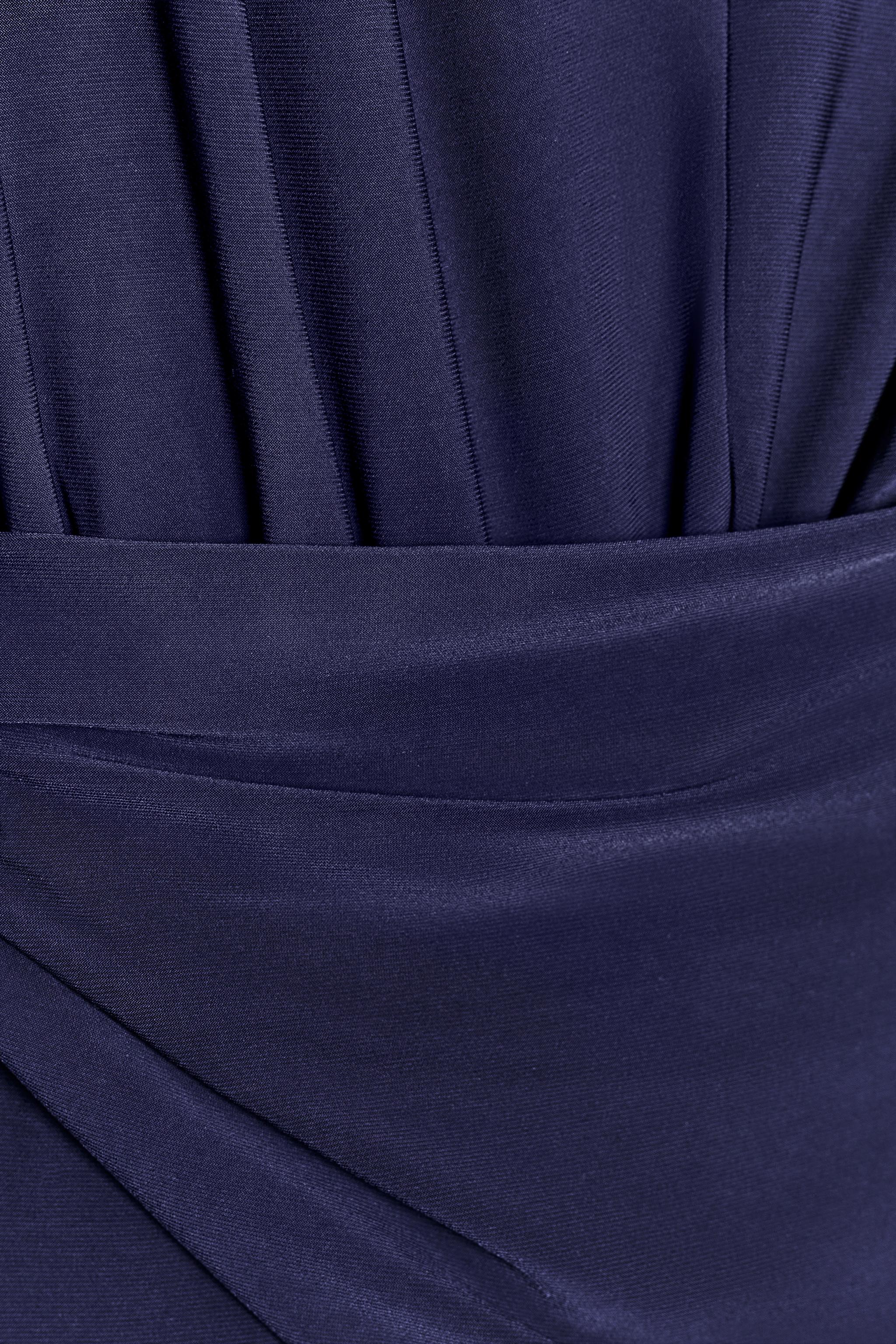 LONG DRAPED SHOULDER PAD JUMPSUIT