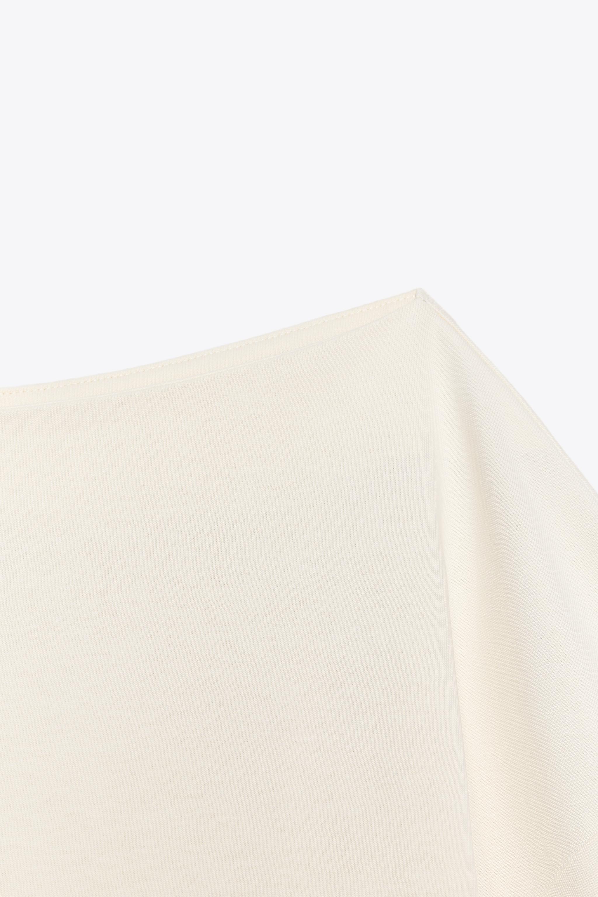 BOAT NECK COTTON T-SHIRT