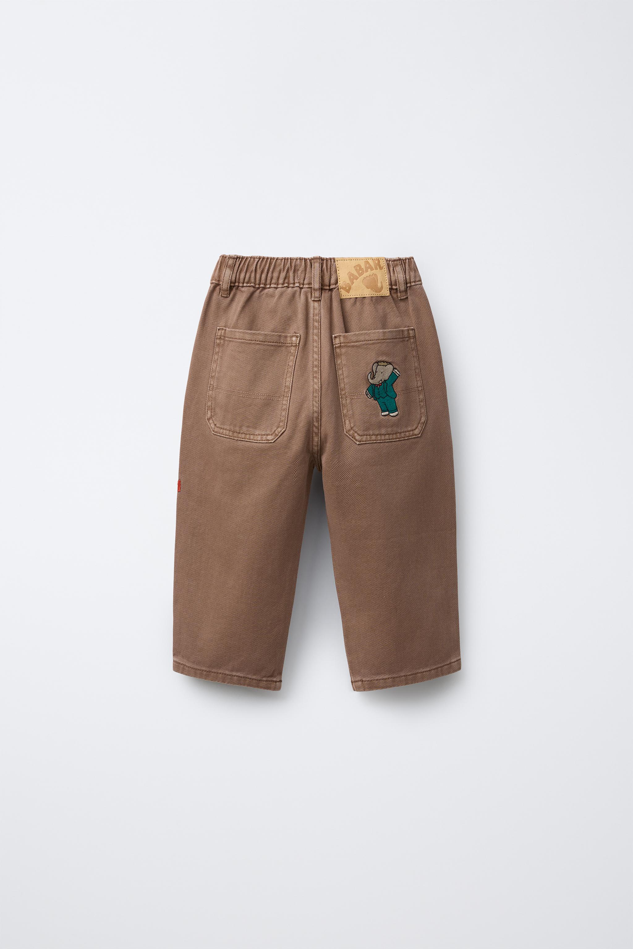 BABAR ™ EMBROIDERED TWILL BAGGY PANTS
