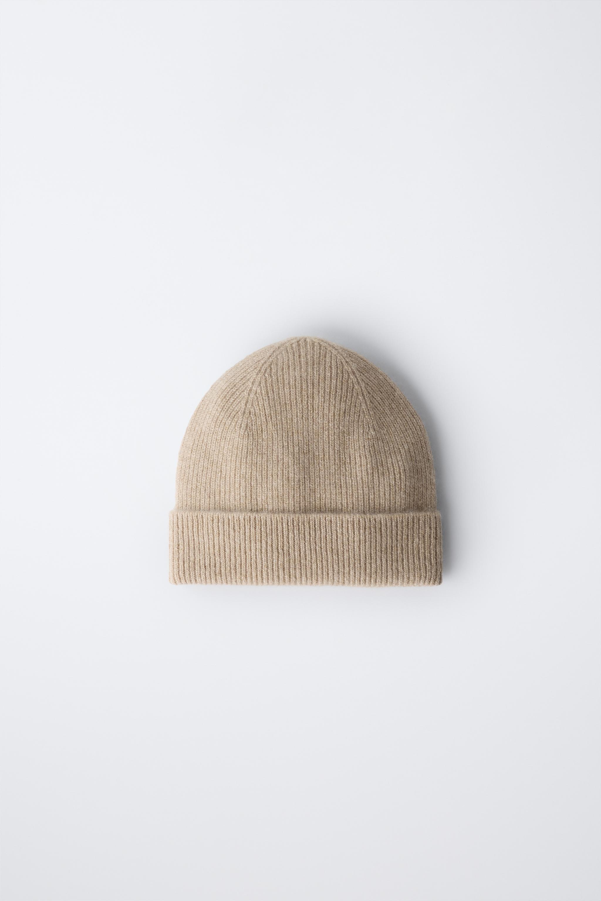 RIBBED 100% CASHMERE HAT