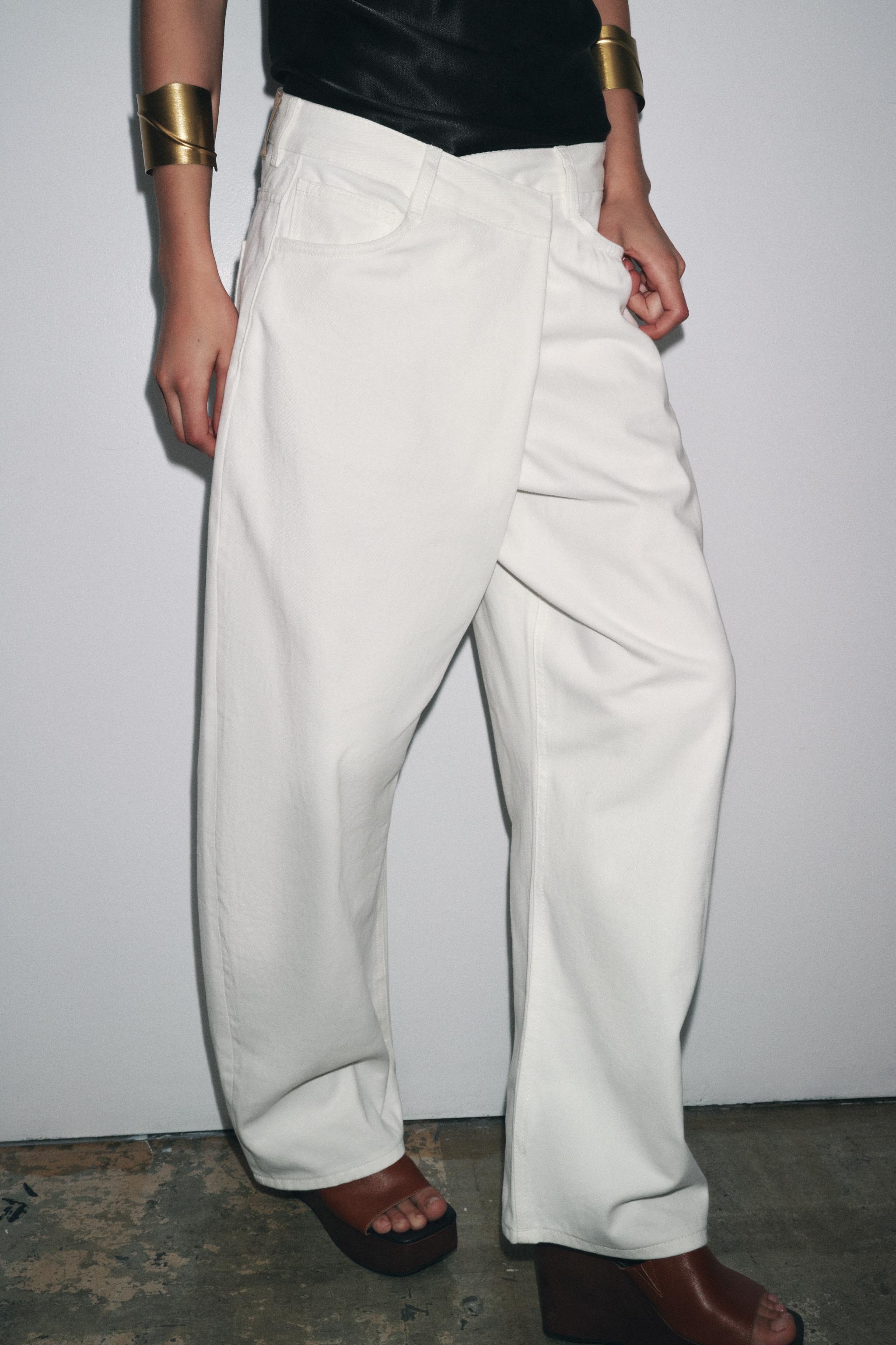 ZW COLLECTION PLEATED COTTON PANTS