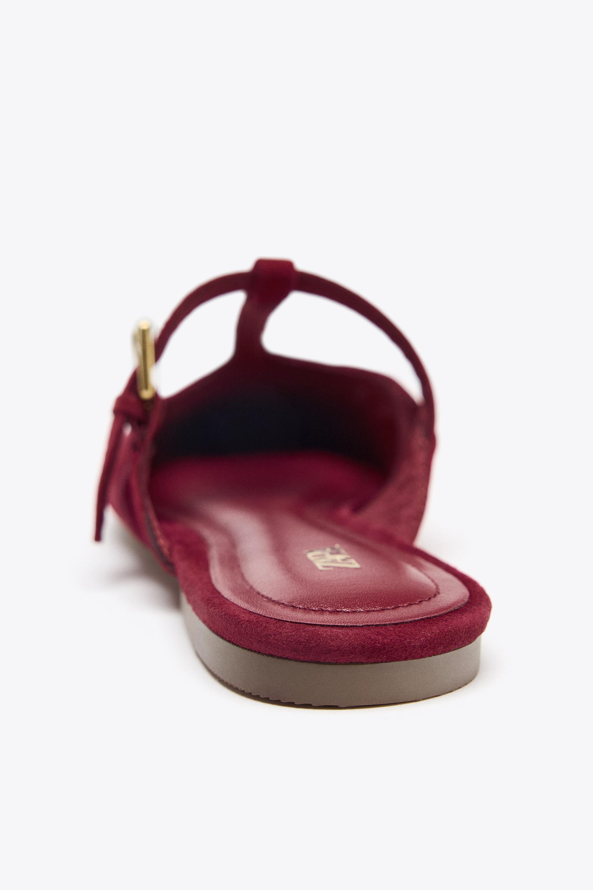 SUEDE STRAP SLINGBACKS