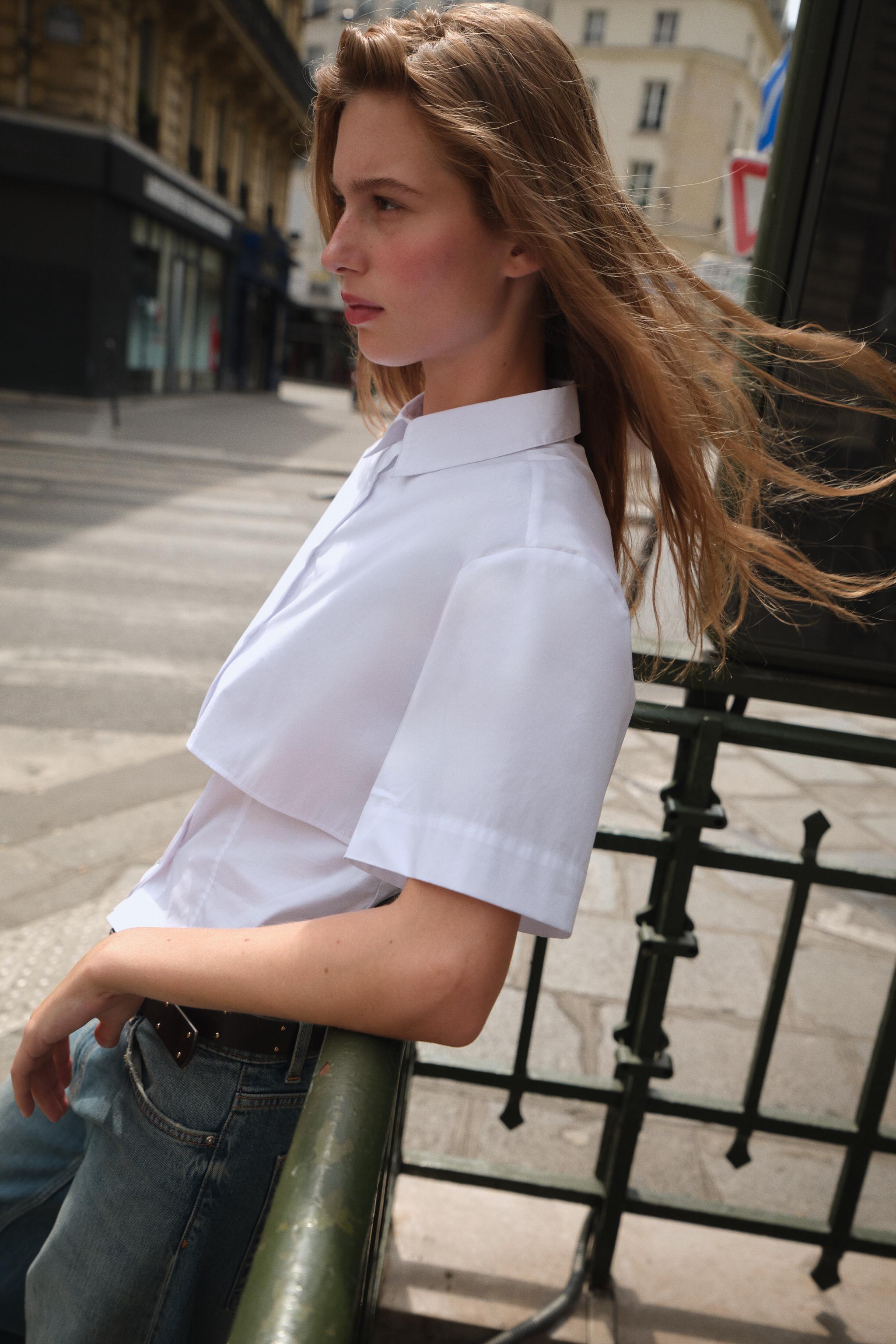 DOUBLE LAYER POPLIN SHIRT