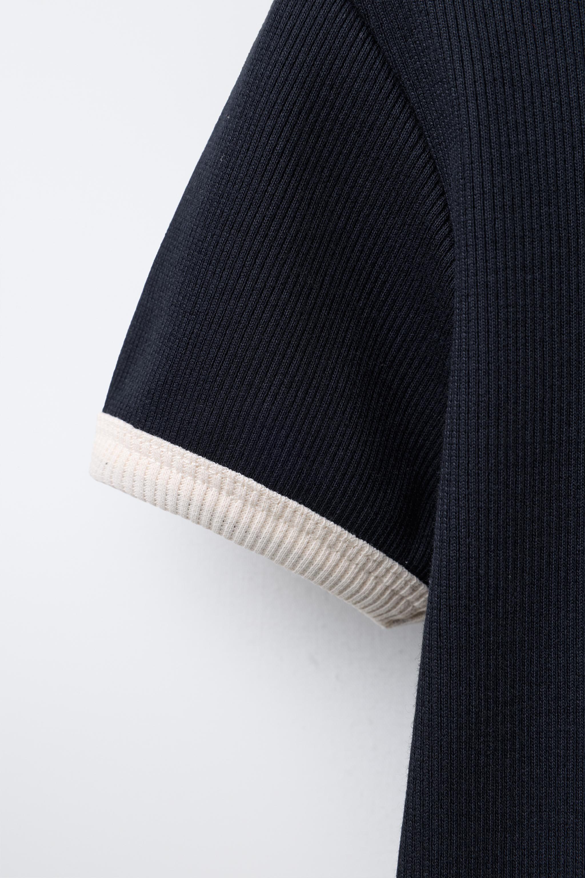 TEXT PRINT RIBBED DRESS