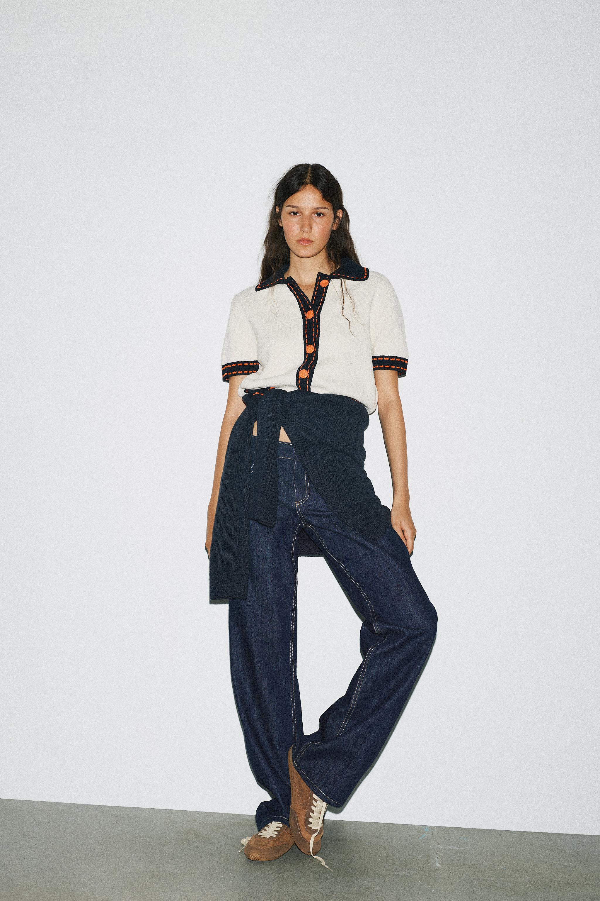 SHORT SLEEVE STITCHED KNIT CARDIGAN