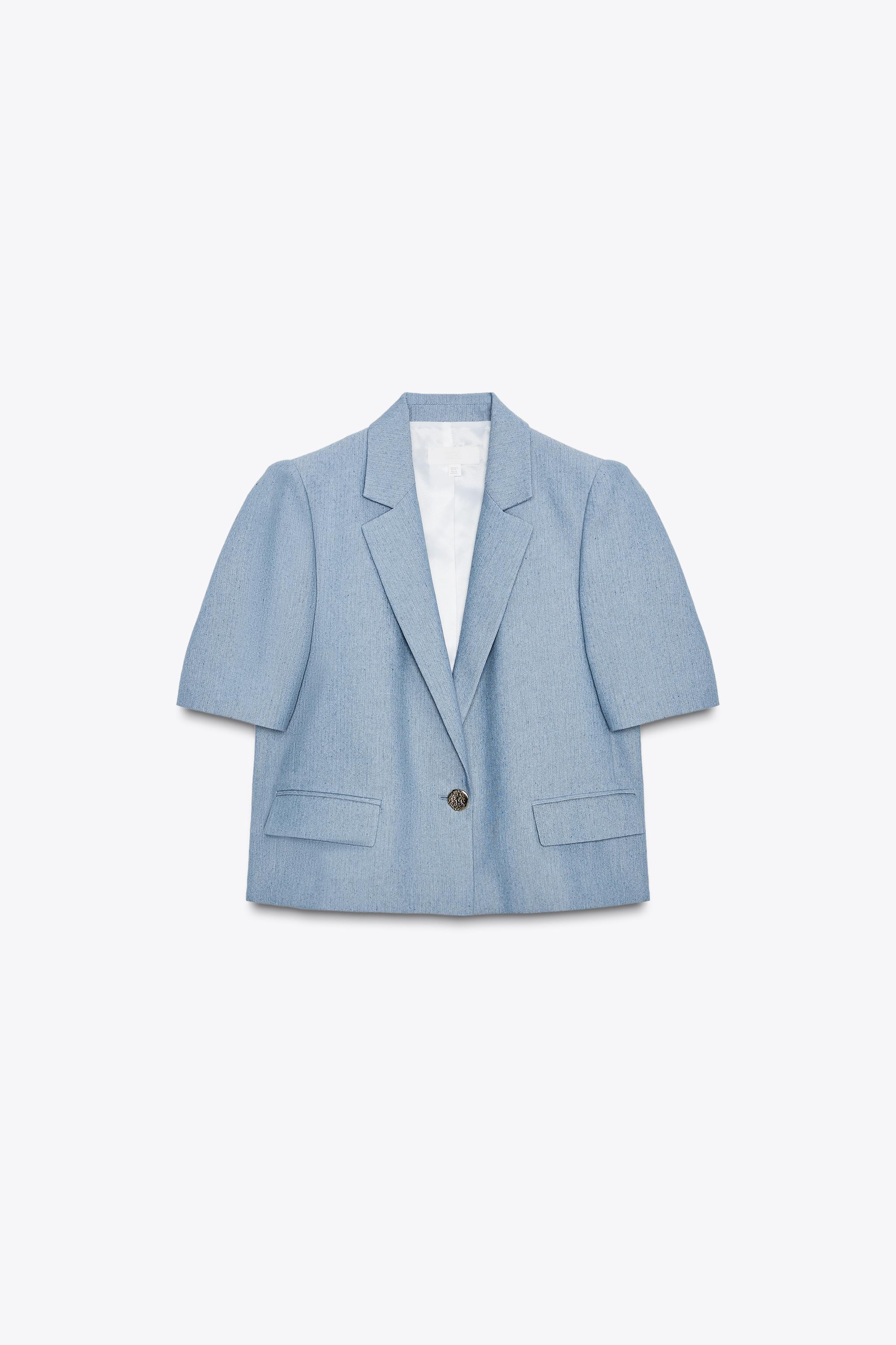 CROPPED SHORT SLEEVE BLAZER