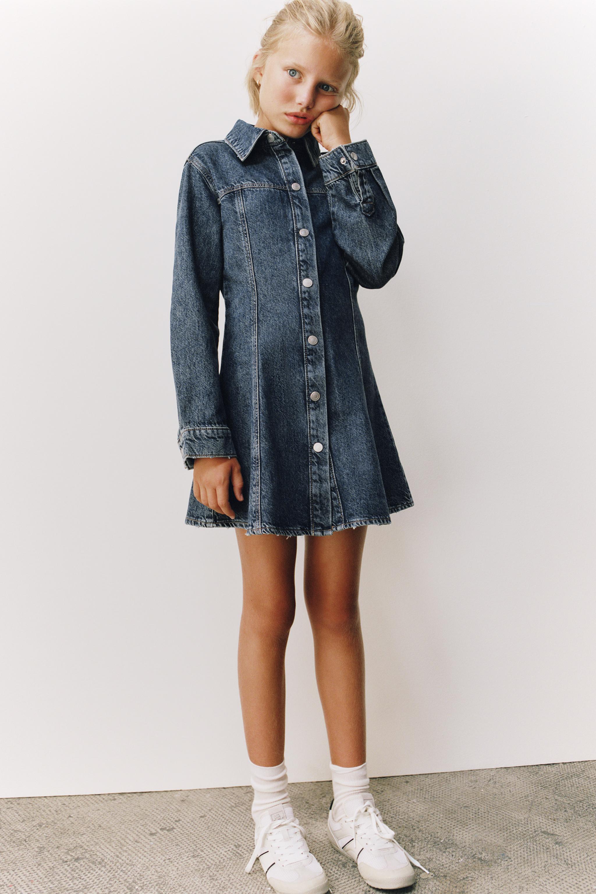 CUT-OUT DENIM DRESS