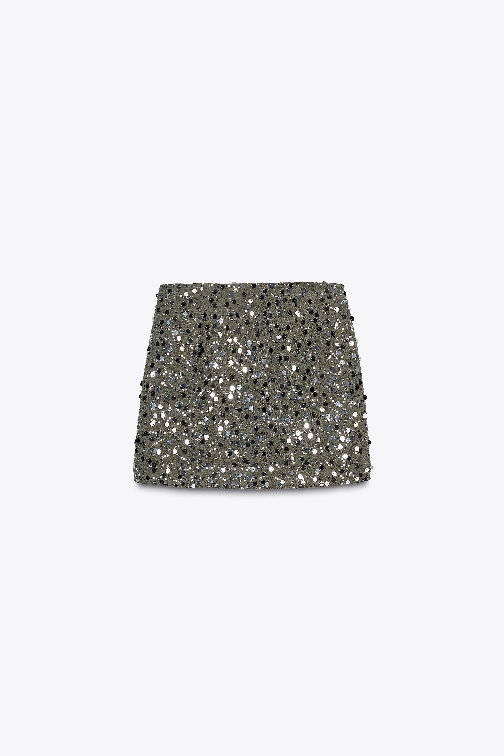 SEQUIN WRAP MINI SKIRT
