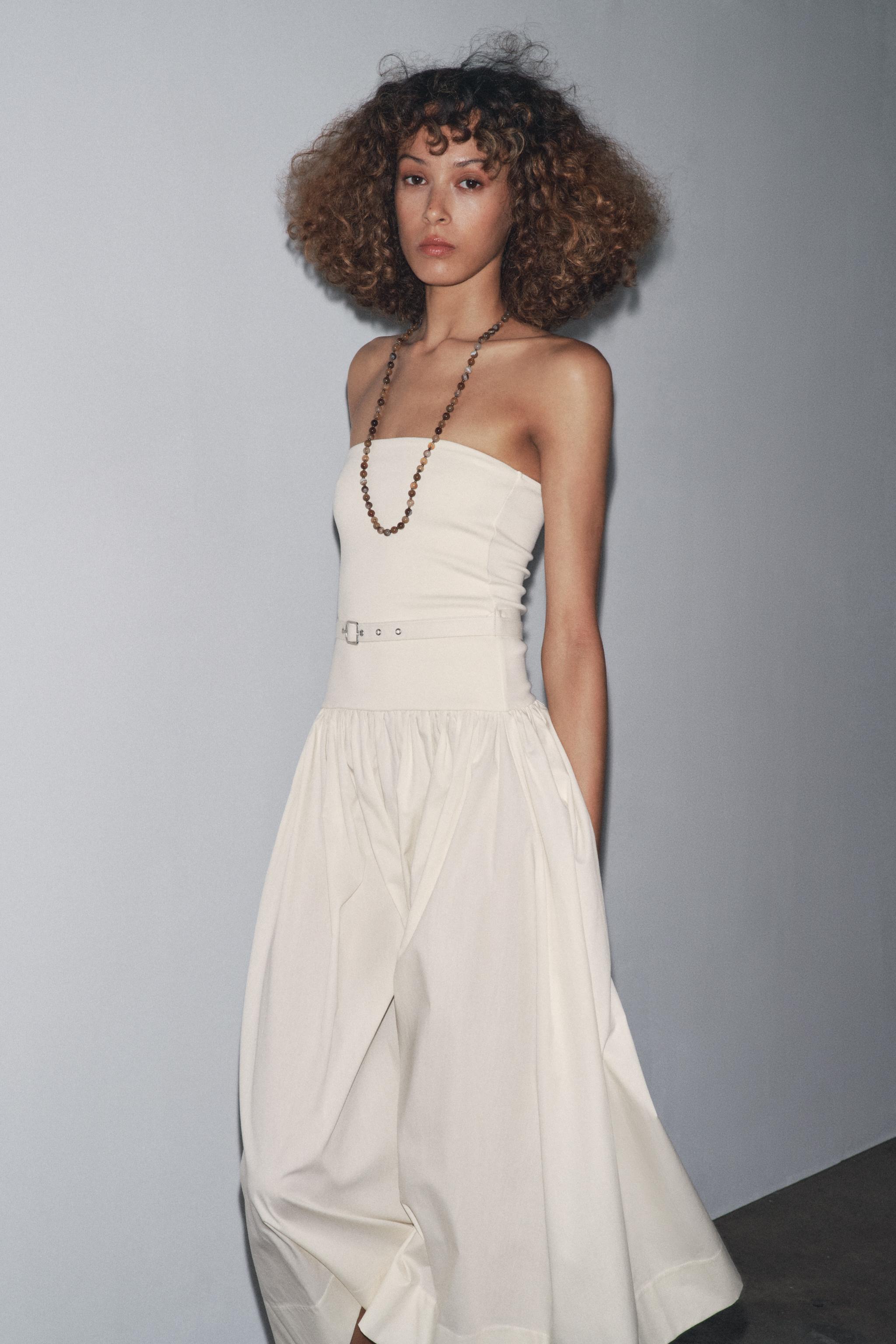 BELTED COMBINATION DRESS