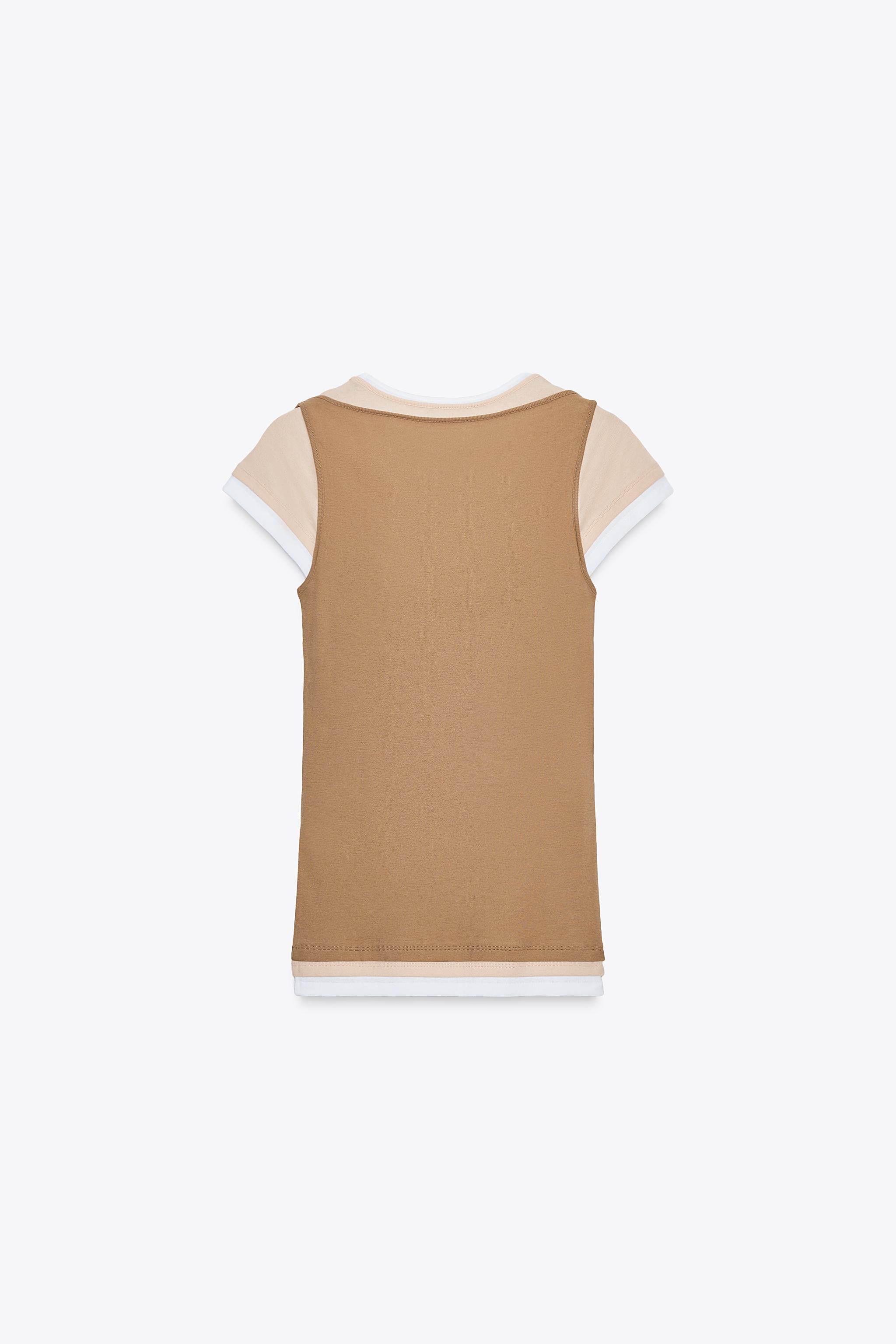CONTRAST OVERLAY T-SHIRT