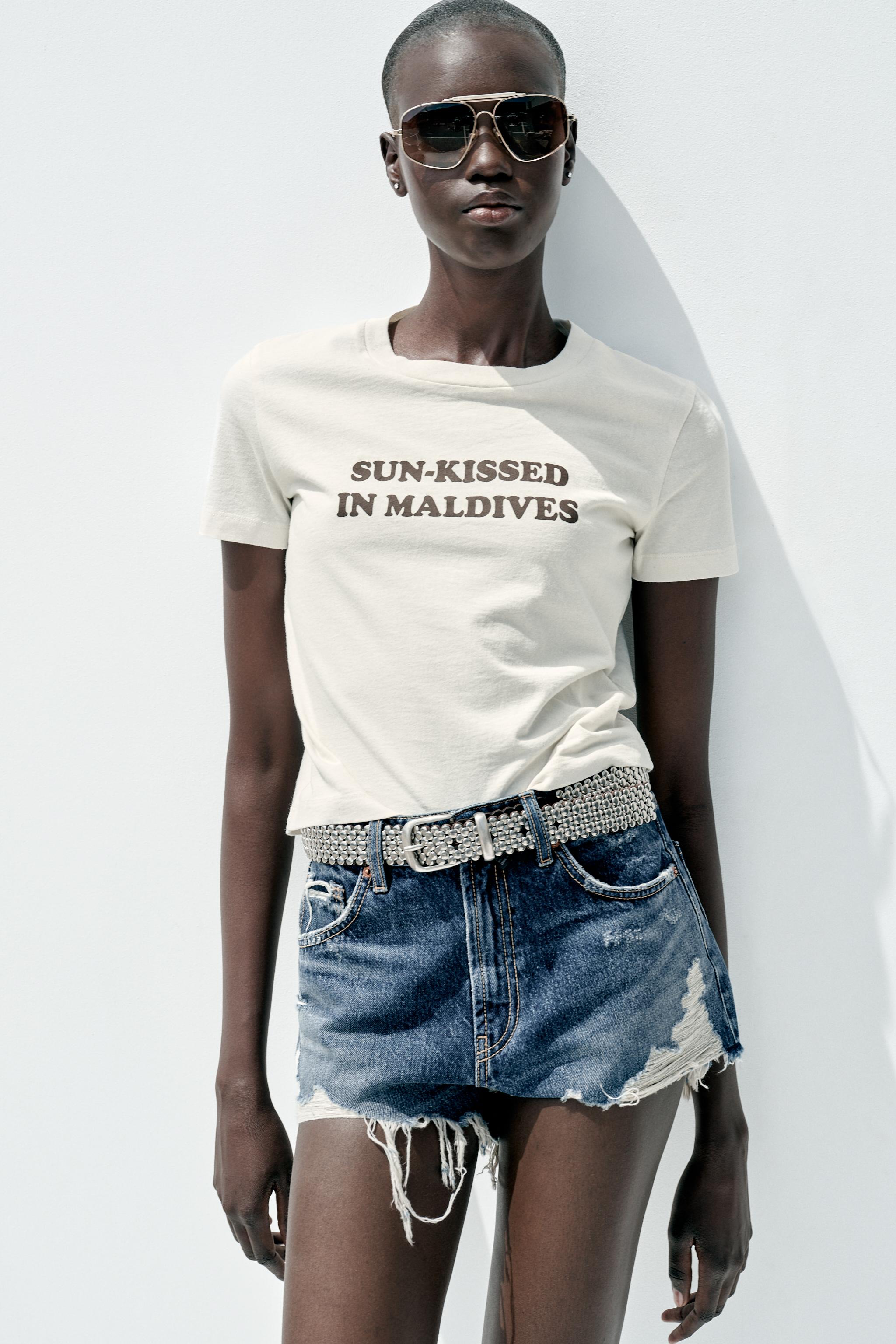 WASHED T-SHIRT WITH TEXT