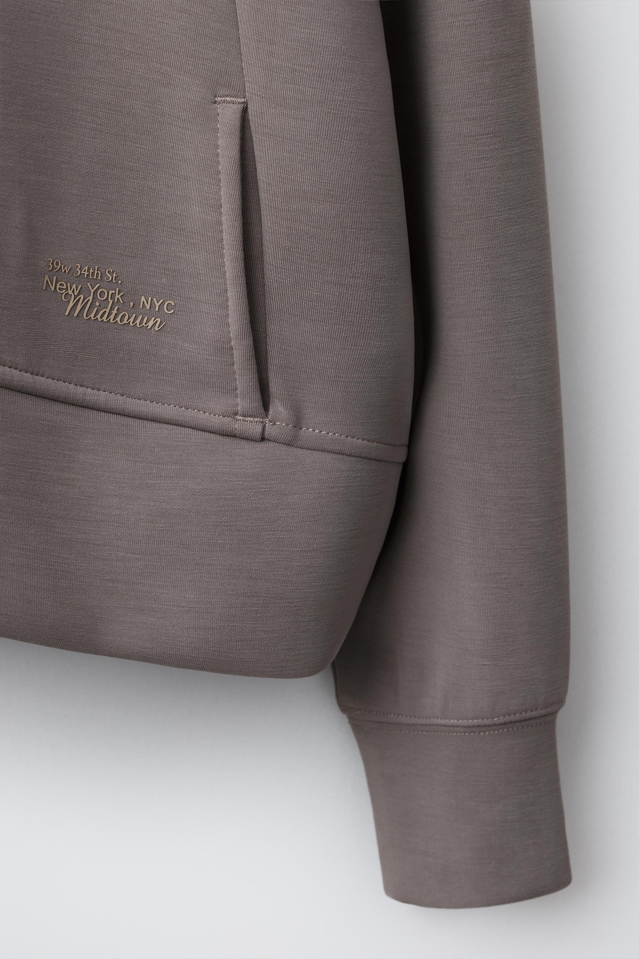 TEXT ZIPPER JACKET WITH MODAL