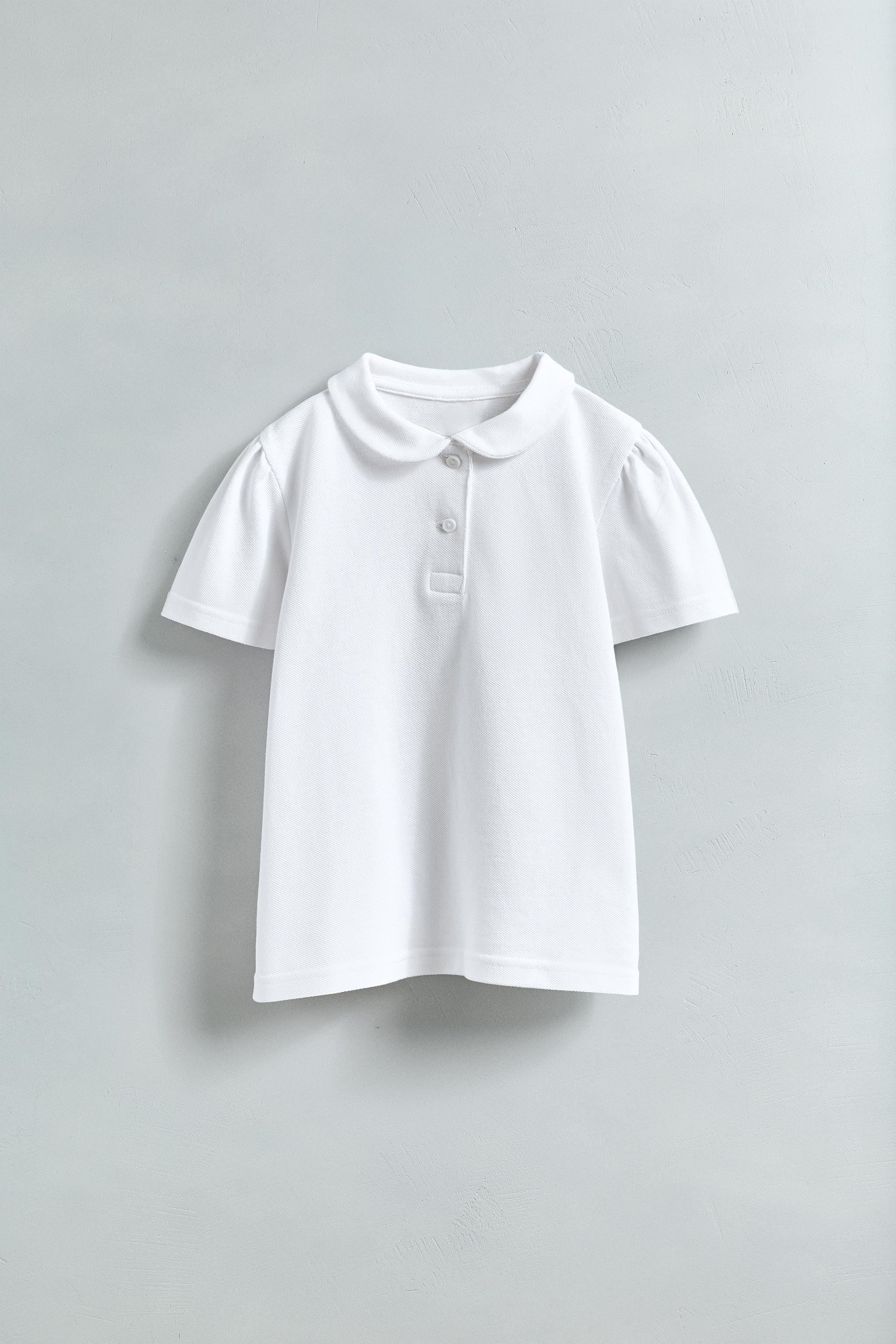 PIQUÉ POLO SHIRT WITH PETER PAN COLLAR