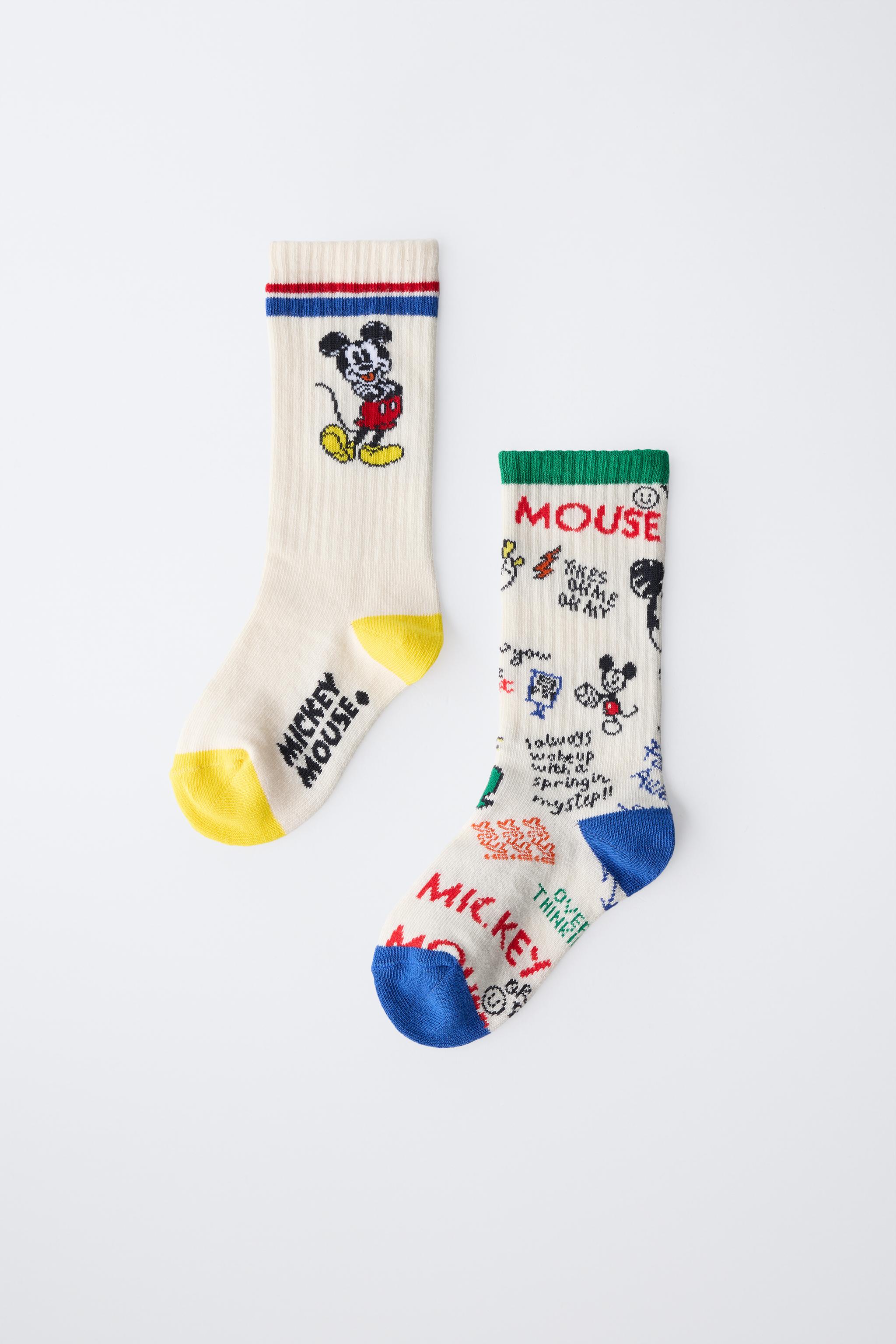 1-6 YEARS/ TWO-PACK OF MICKEY MOUSE © DISNEY LONG SOCKS