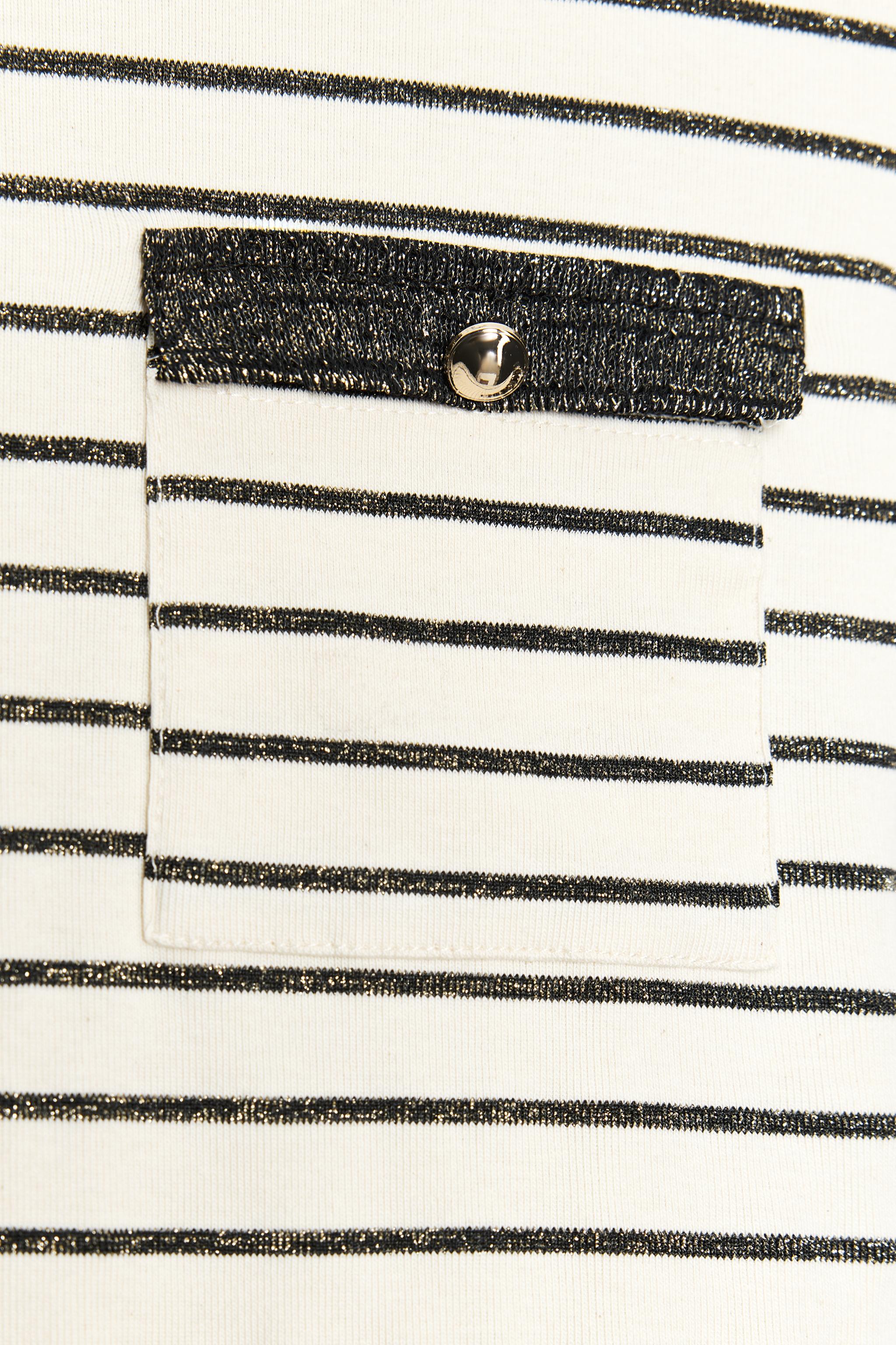 METALLIC THREAD KNIT T-SHIRT