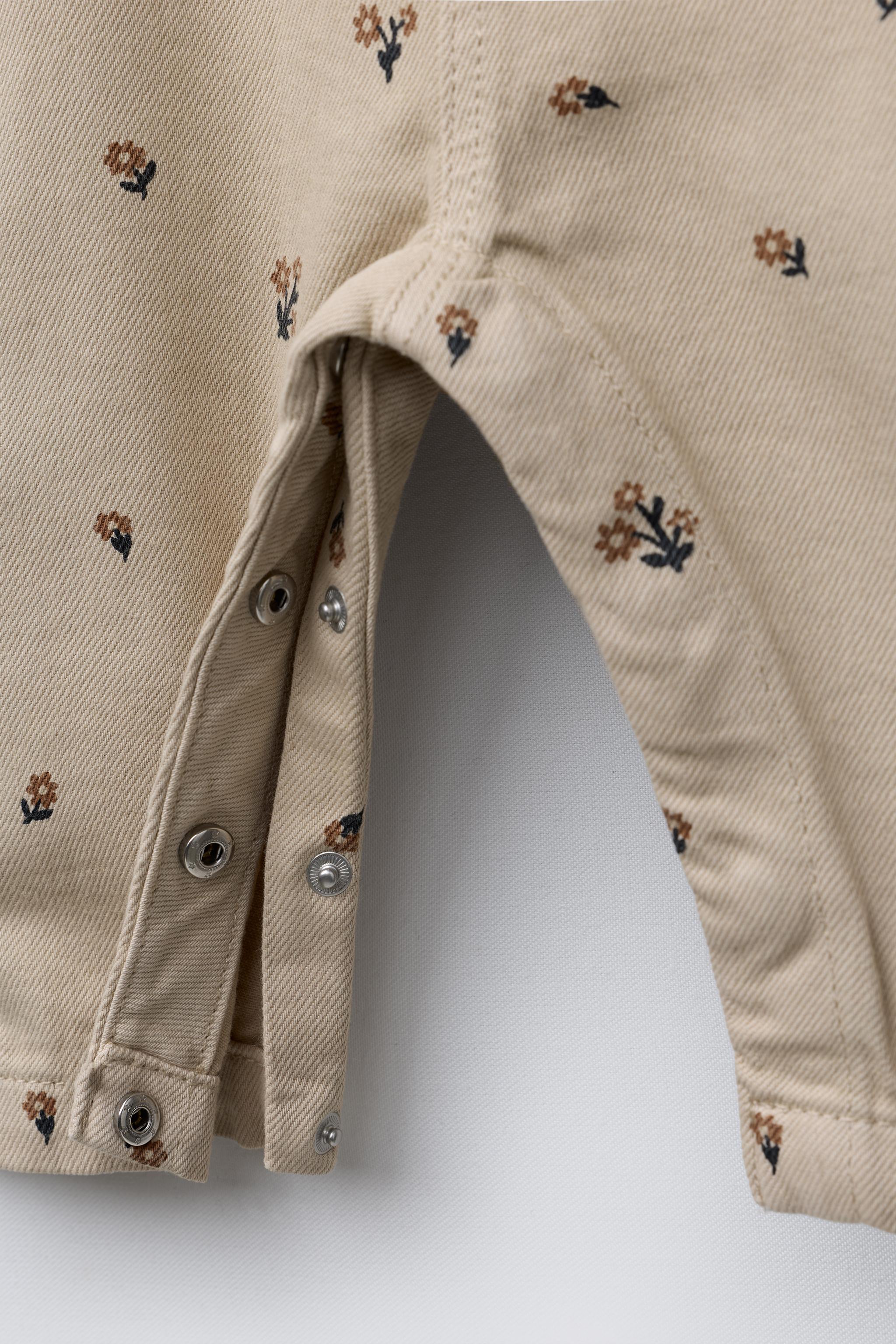 FLORAL TWILL OVERALLS