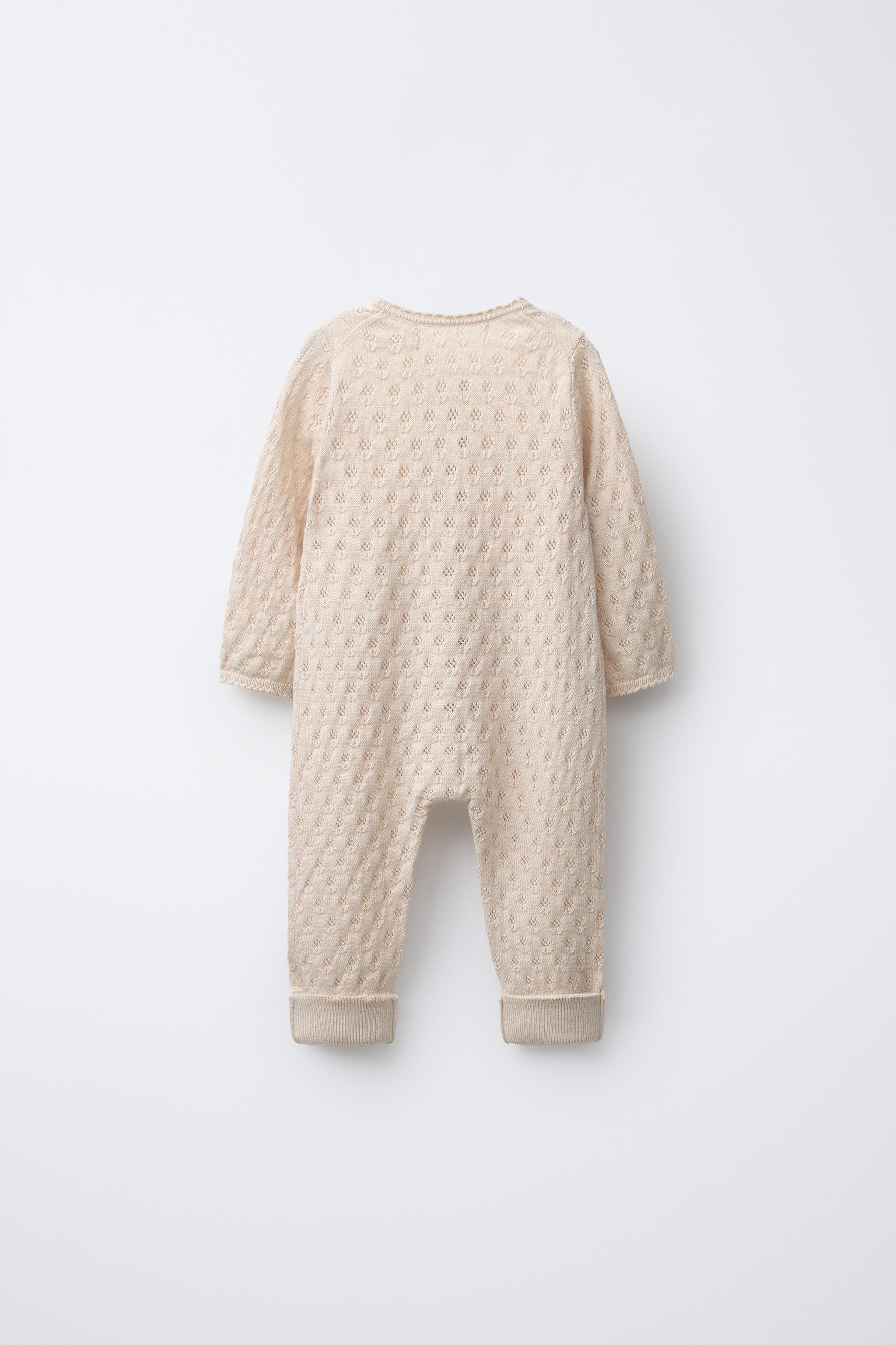 CONVERTIBLE COTTON, SILK AND CASHMERE TEXTURED KNIT JUMPSUIT WITH FOOT