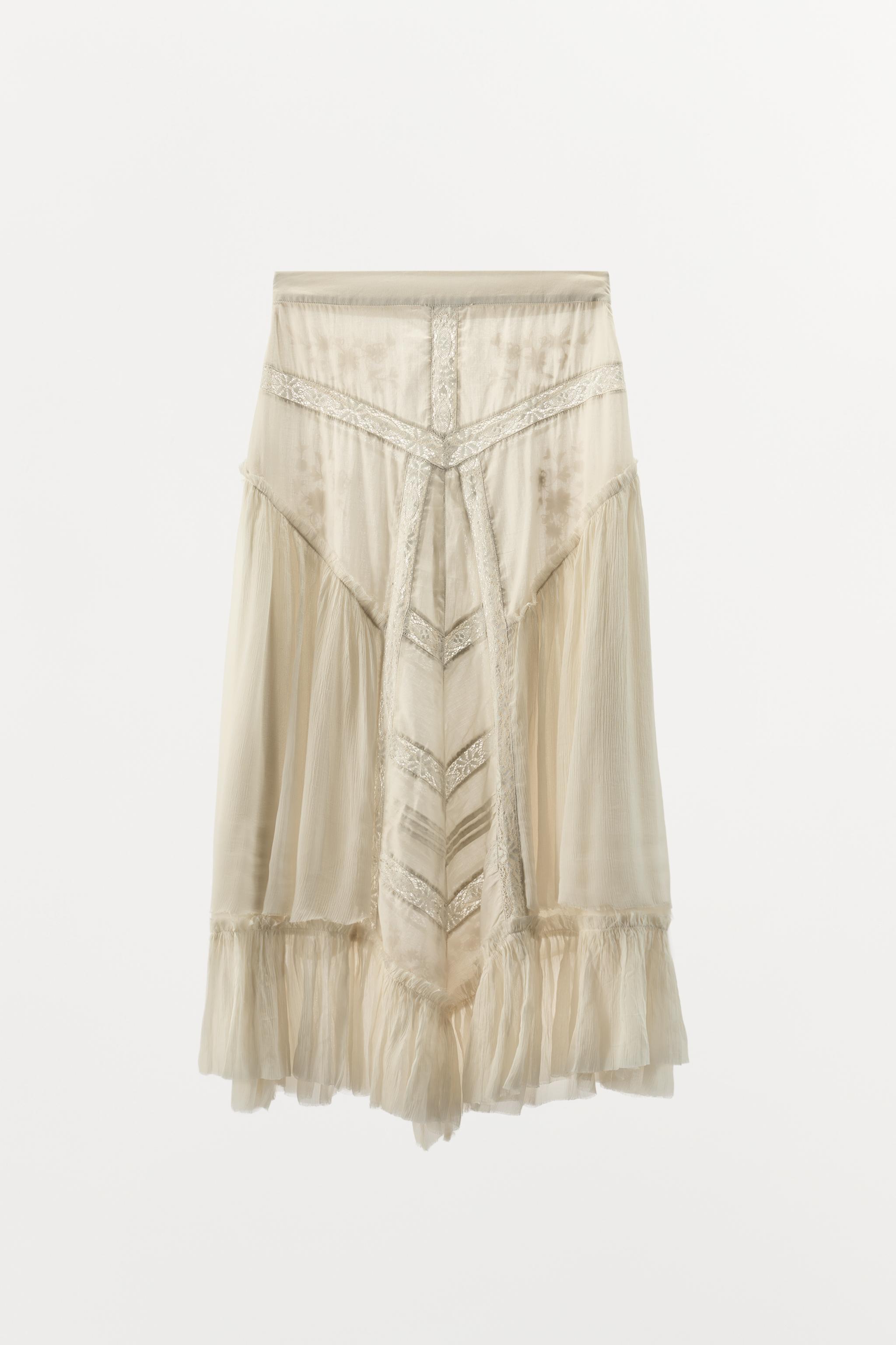 LIMITED EDITION EMBROIDERED LACE COMBINATION SKIRT