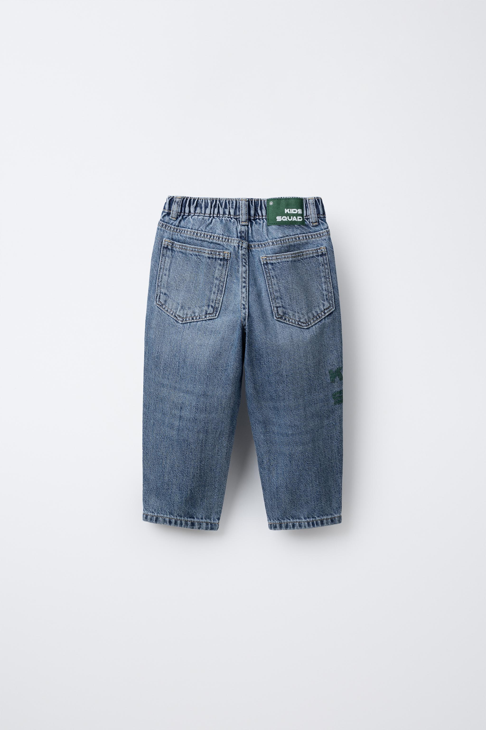 TEXT BAGGY JEANS