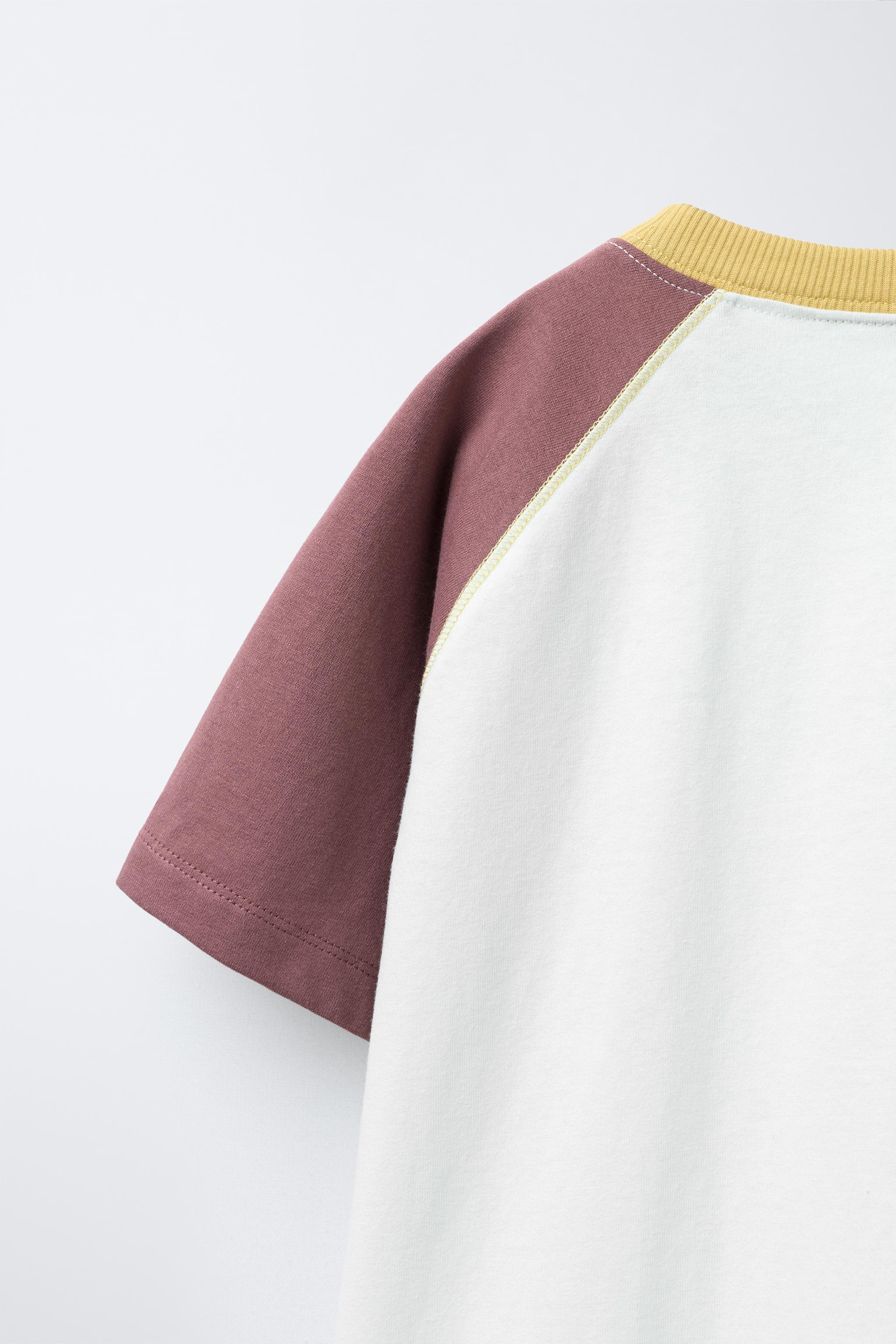 CONTRAST RAGLAN SLEEVE T-SHIRT