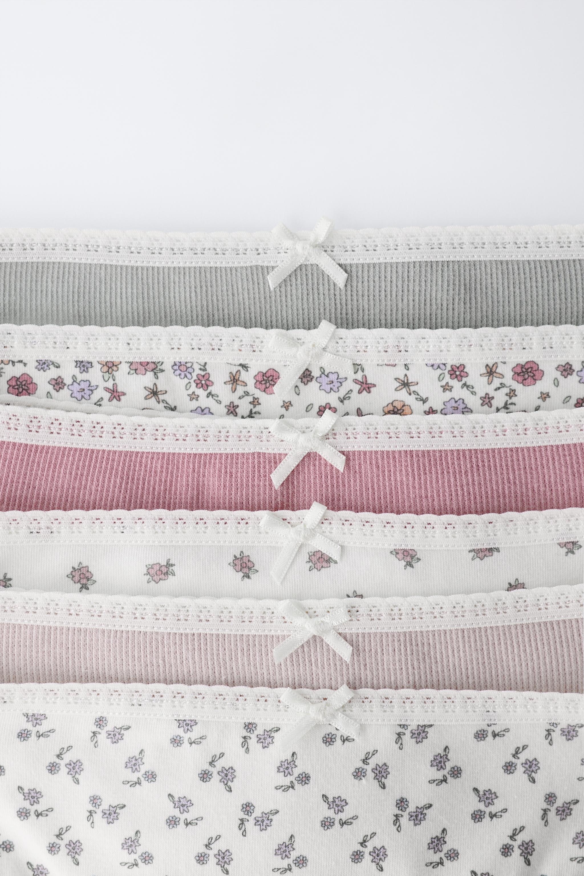 2-6 YEARS/ SIX-PACK OF FLORAL UNDERWEAR