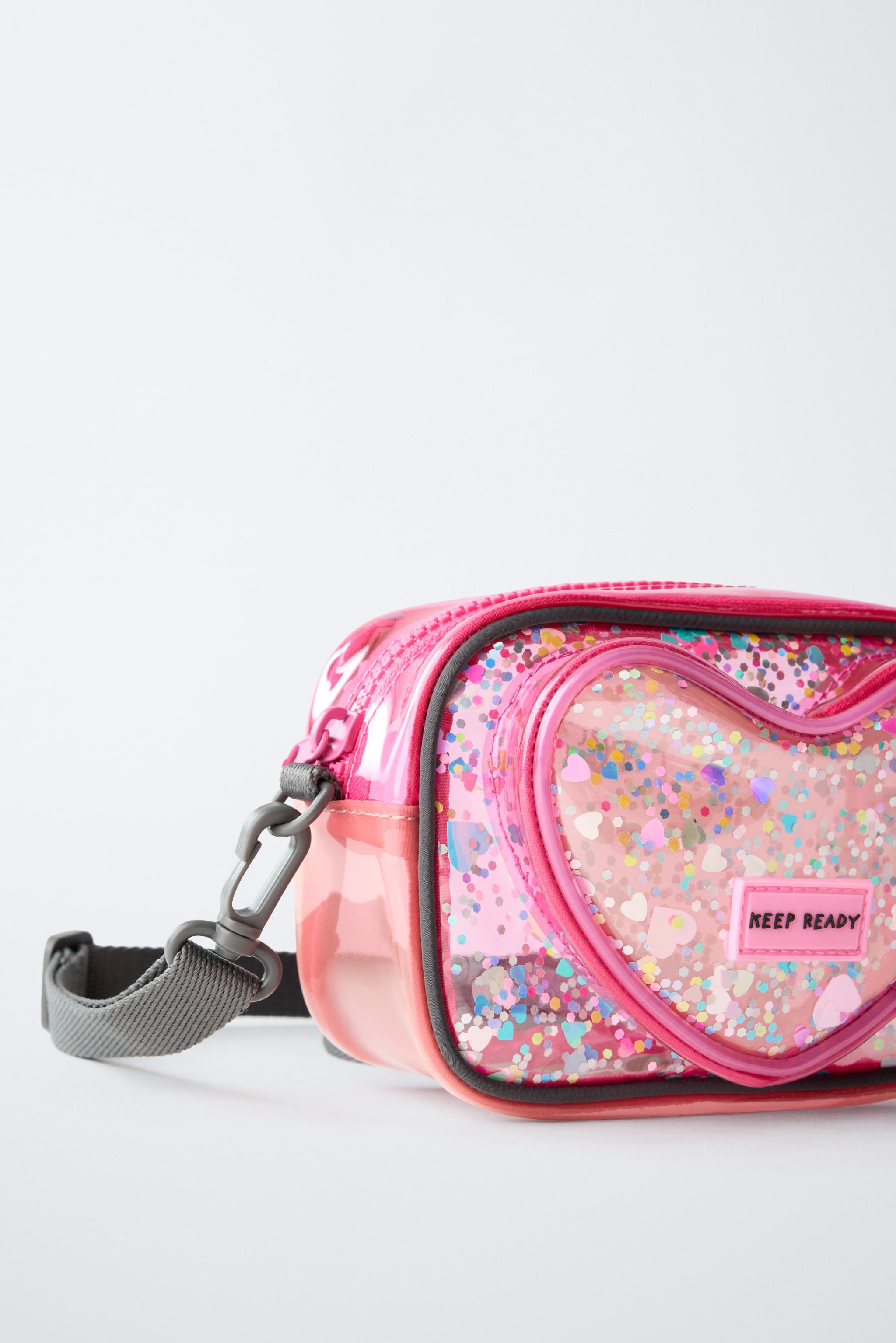 HEART VINYL CROSSBODY BAG