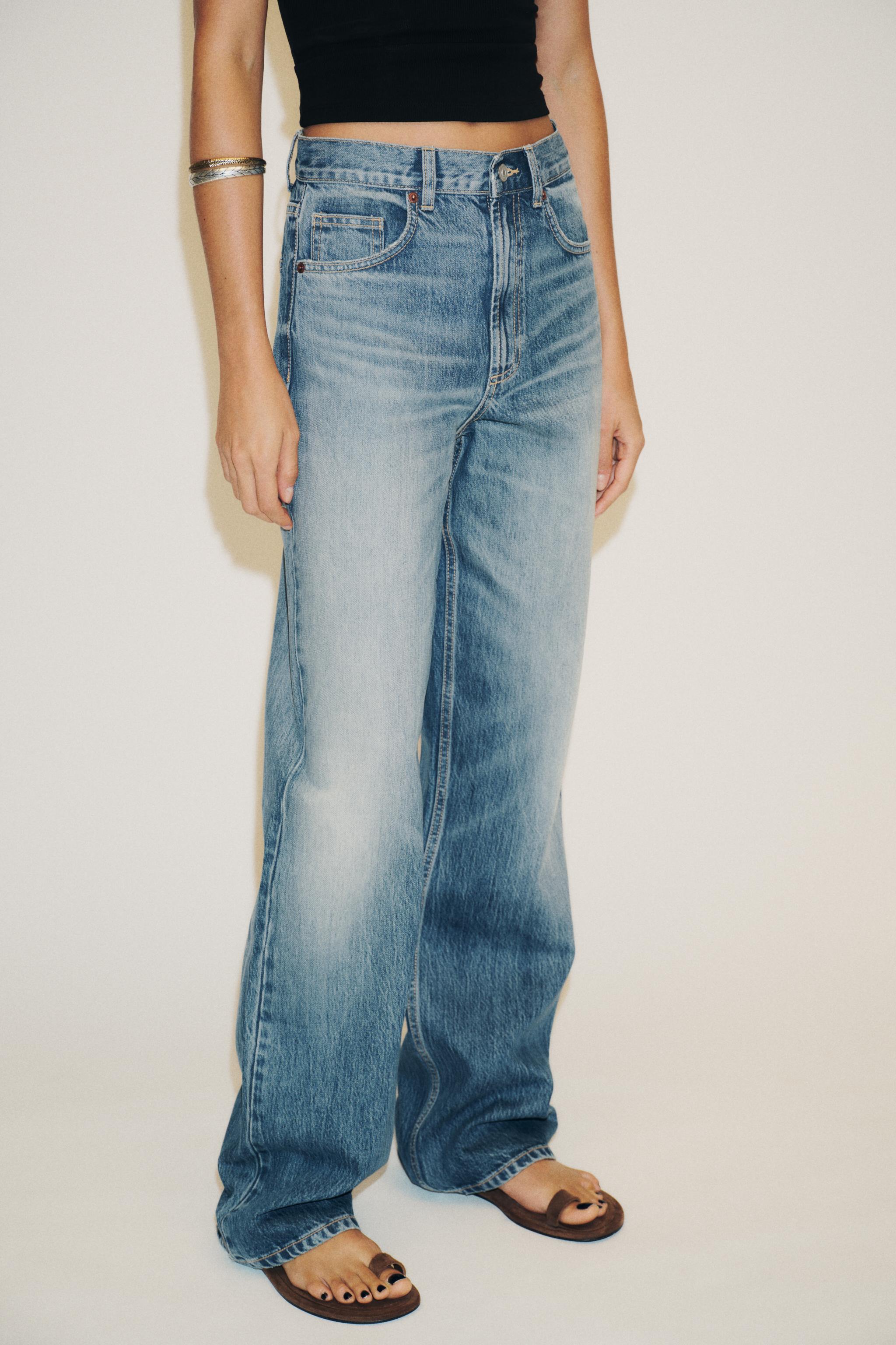 TRF HIGH WAIST WIDE LEG FULL LENGTH JEANS
