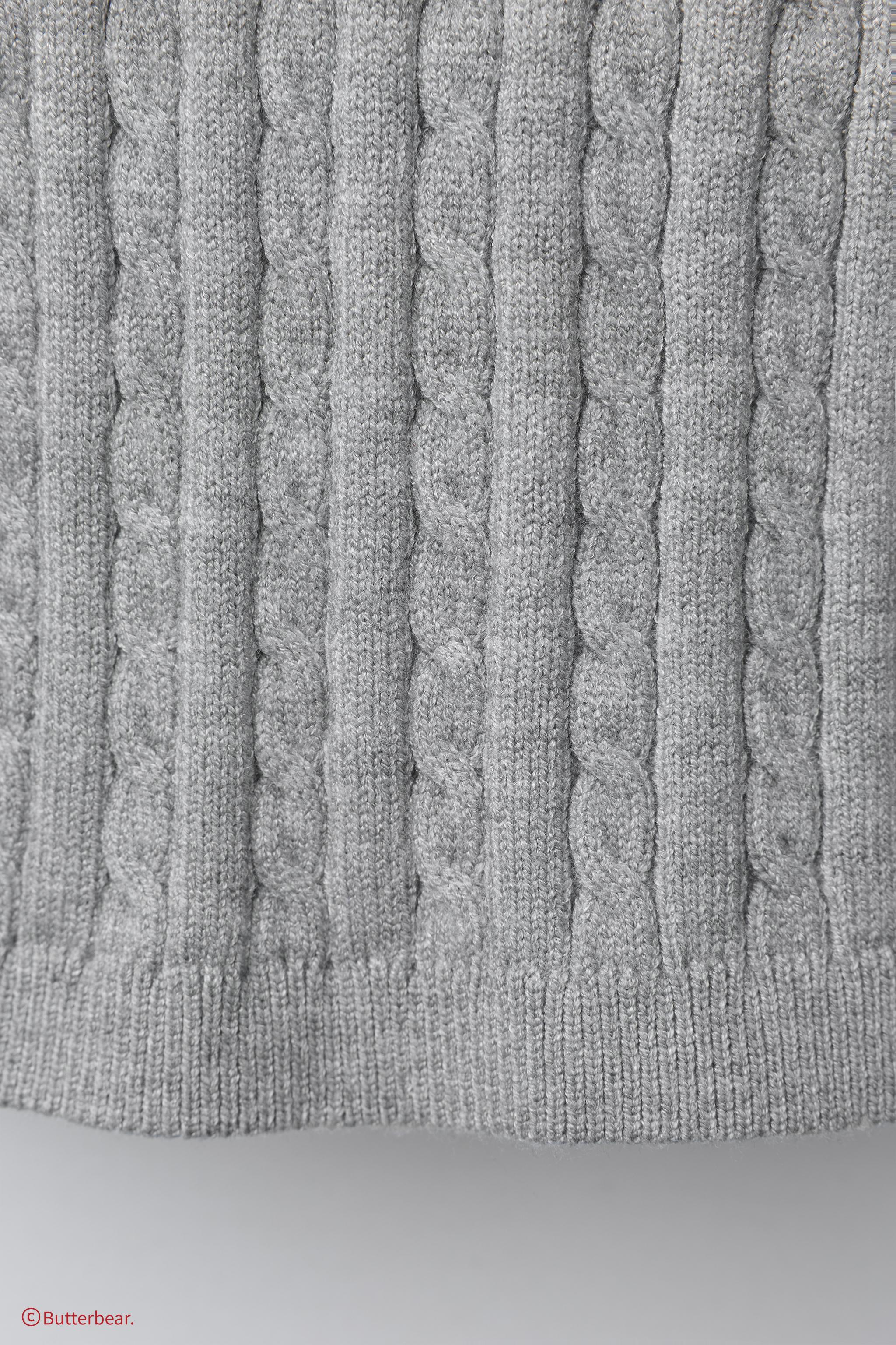 BUTTERBEAR © CABLE KNIT POLO SHIRT