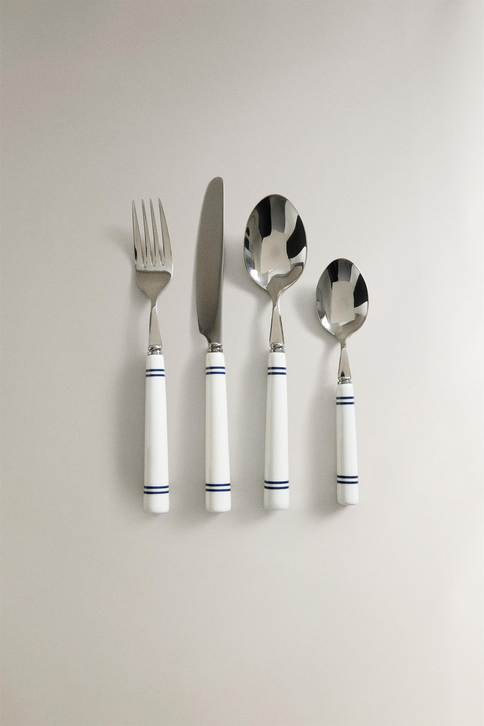 4-PIECE CERAMIC FLATWARE SET