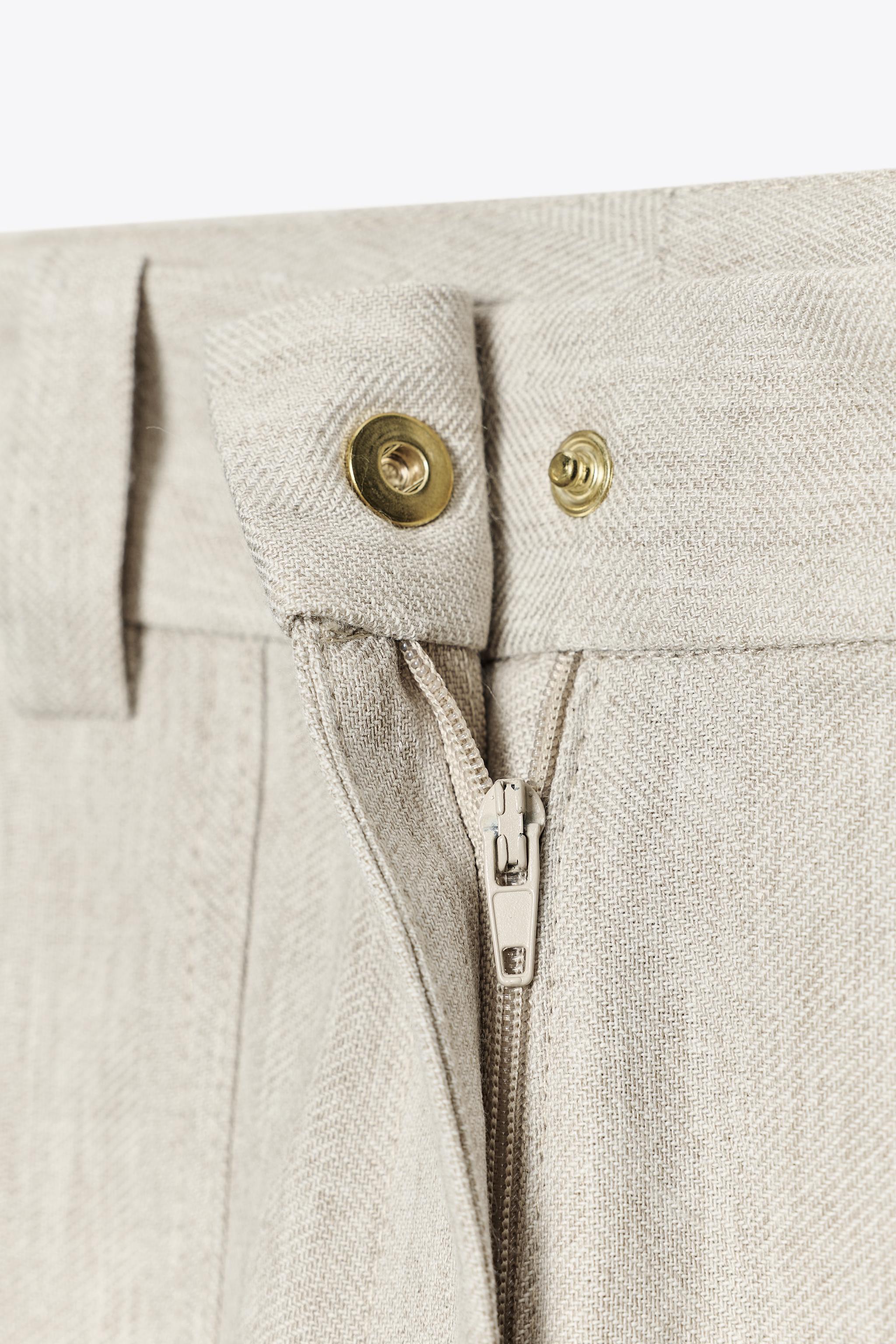 TOPSTITCHED STRAIGHT LEG PANTS