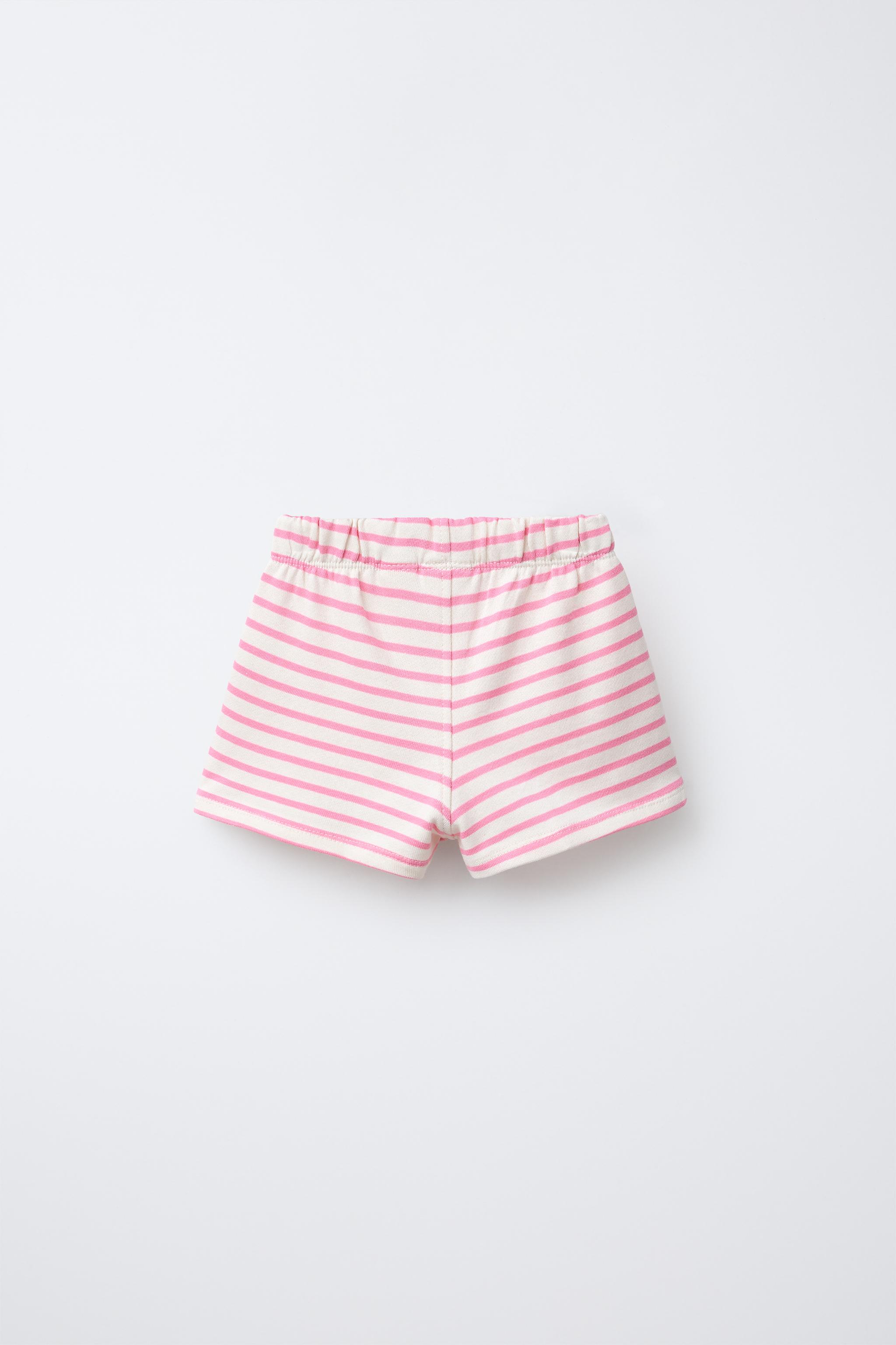 TWO-PACK OF PLAIN AND STRIPED SHORTS