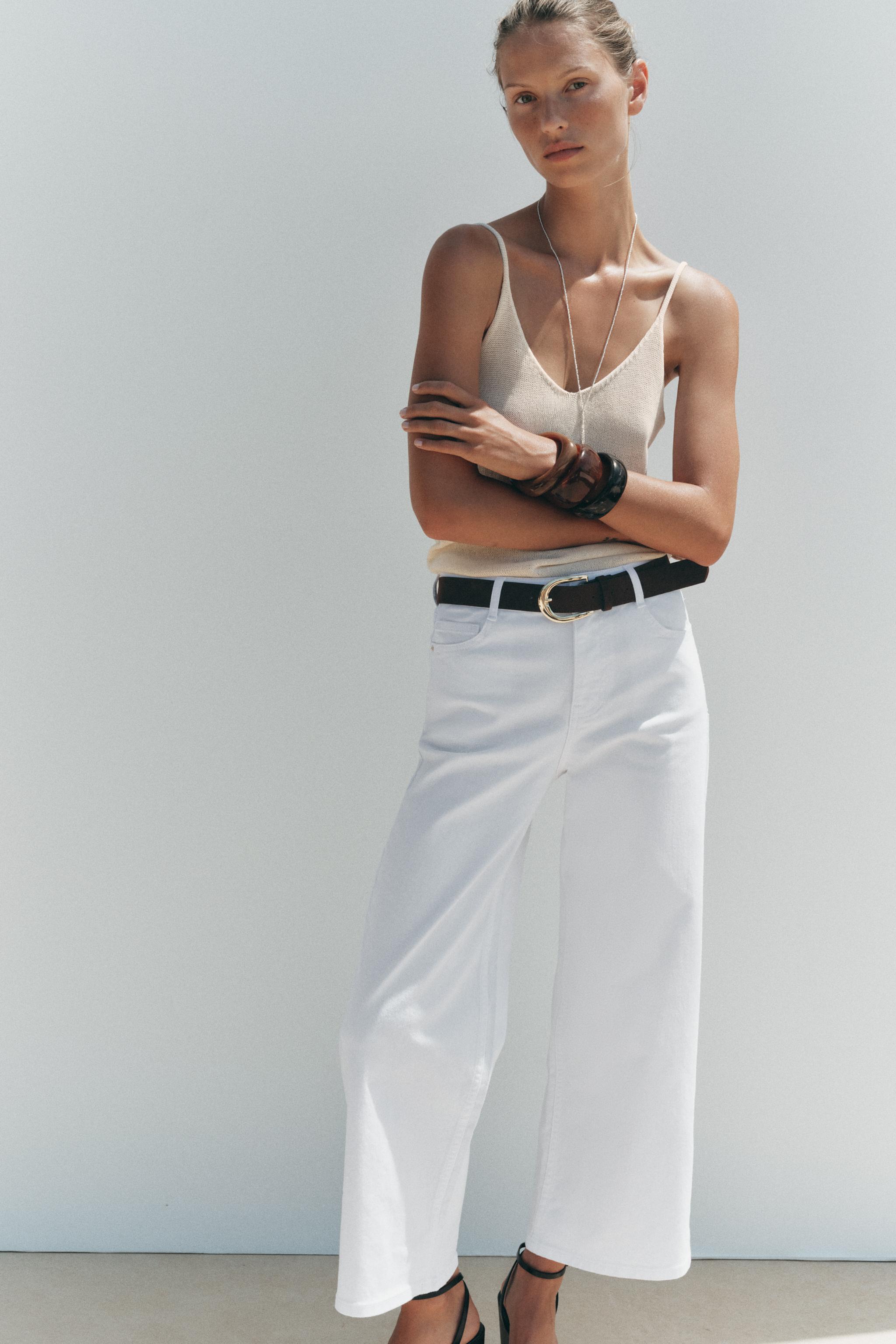 Z.10 HIGH-WAISTED BELTED CULOTTE JEANS
