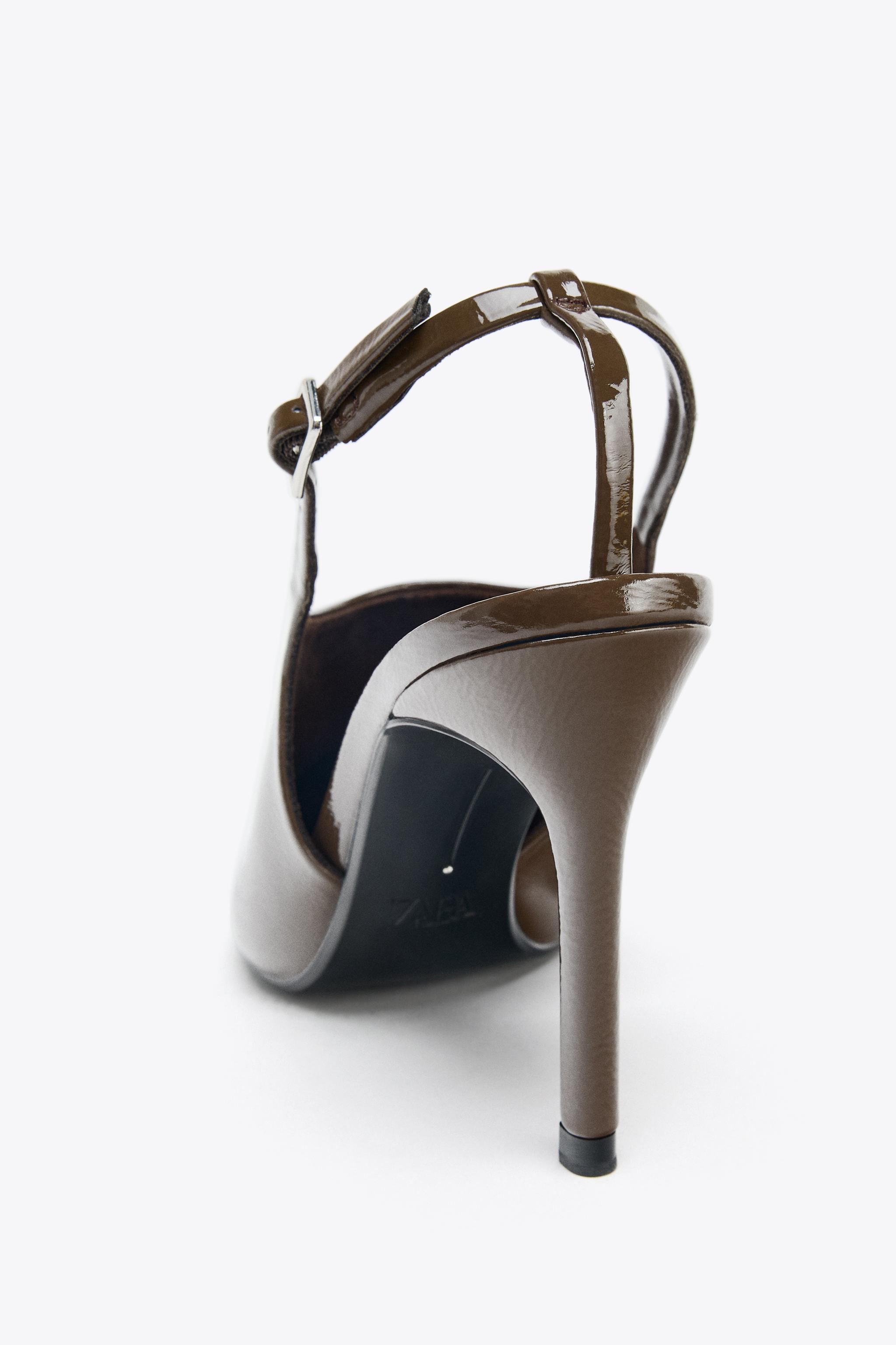 RAISED VAMP SLINGBACK HEELS