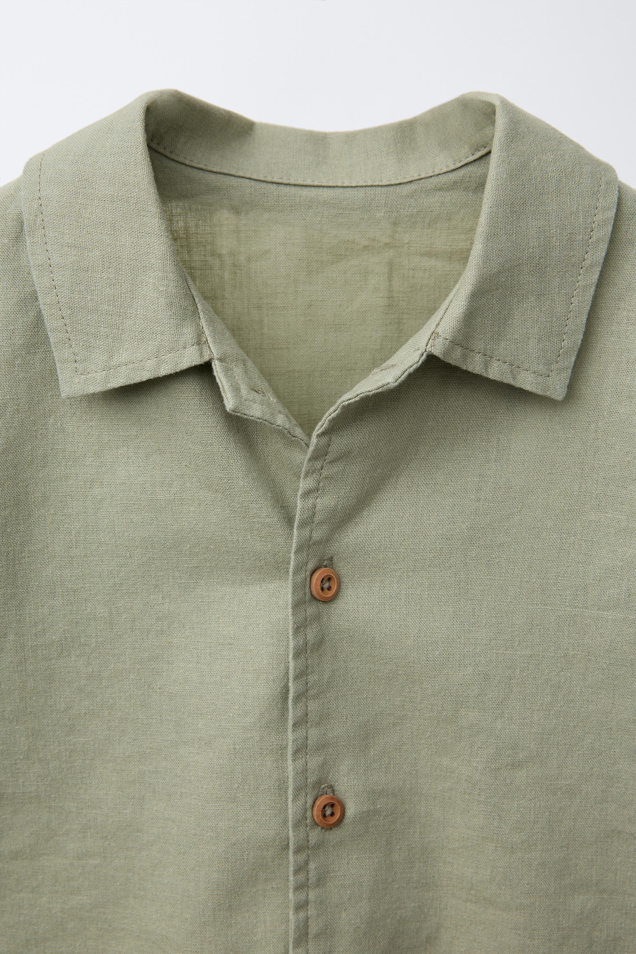 SHIRT WITH LINEN AND COTTON