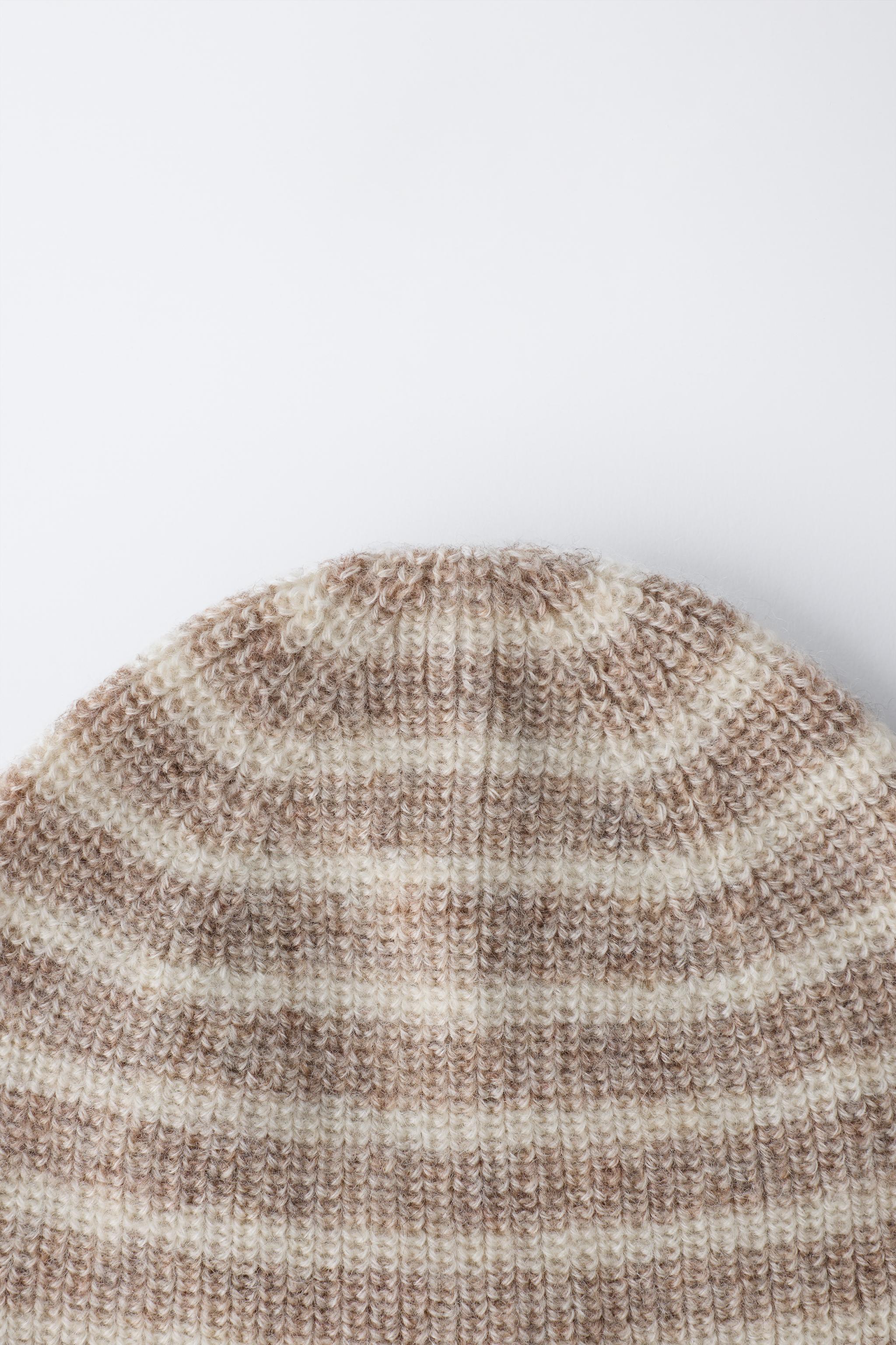 STRIPED WOOL AND CASHMERE HAT