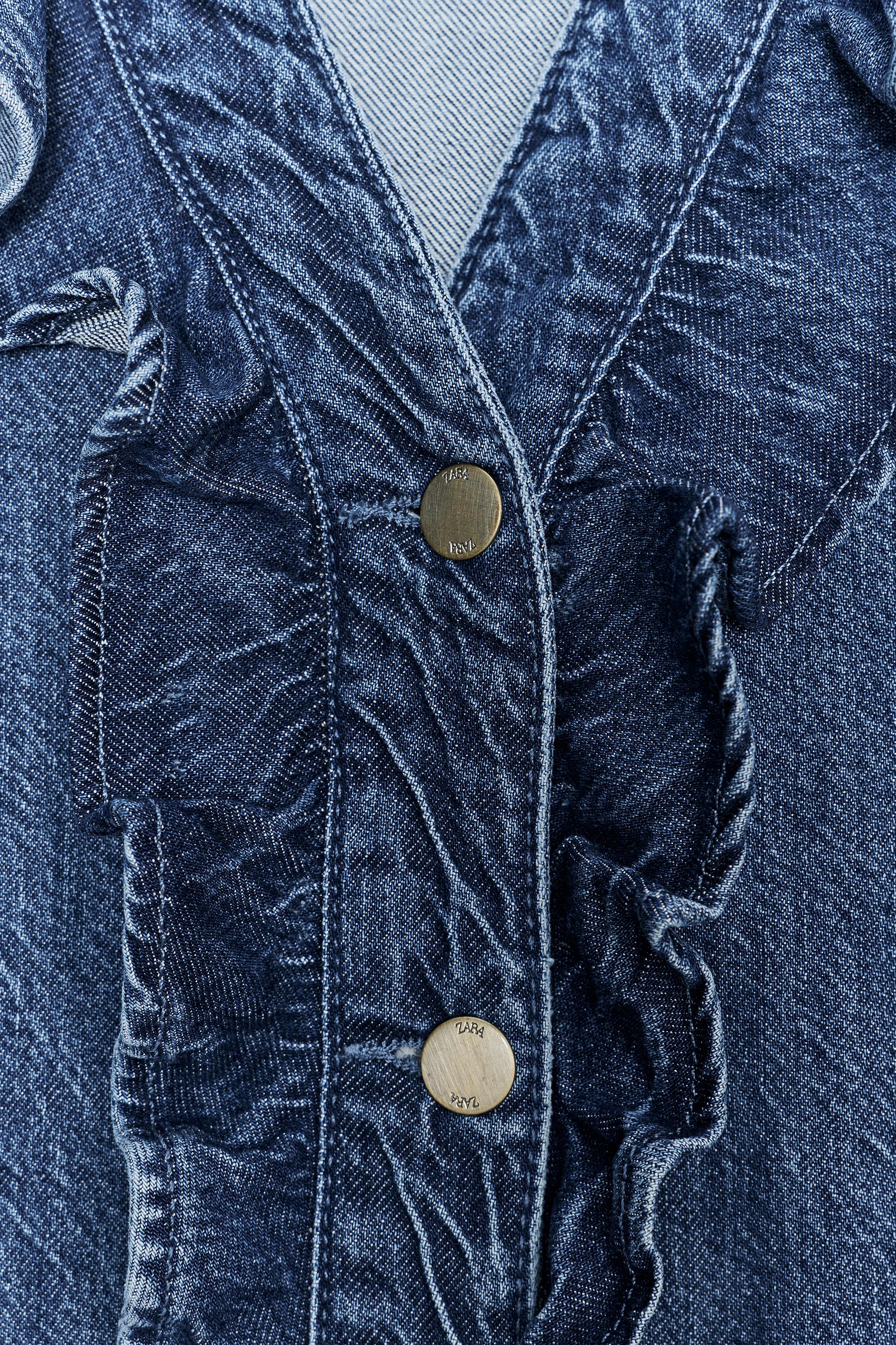 Z1975 DENIM RUFFLE SHIRT