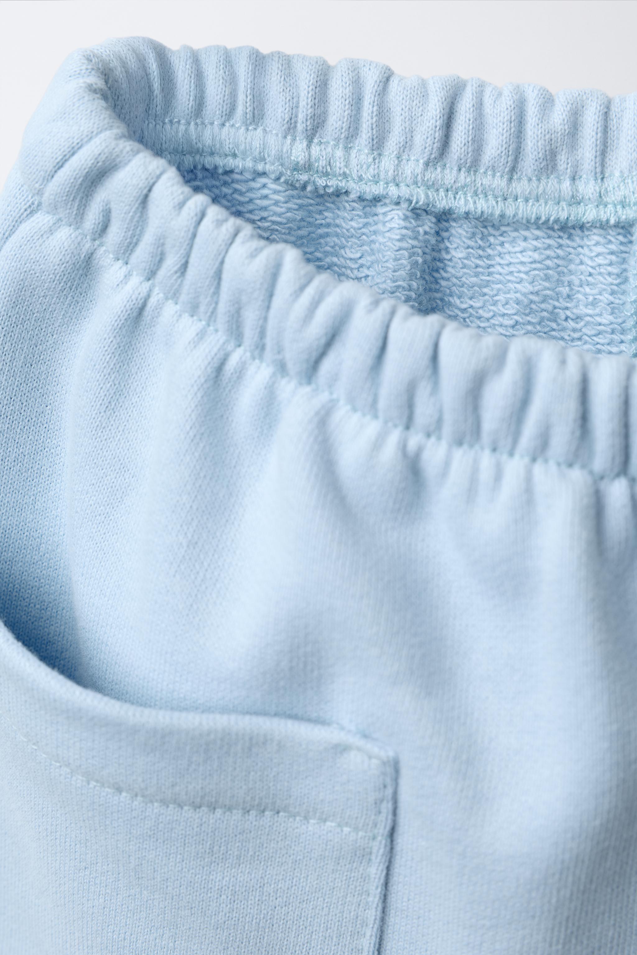 LABEL DETAIL BAGGY PLUSH PANTS