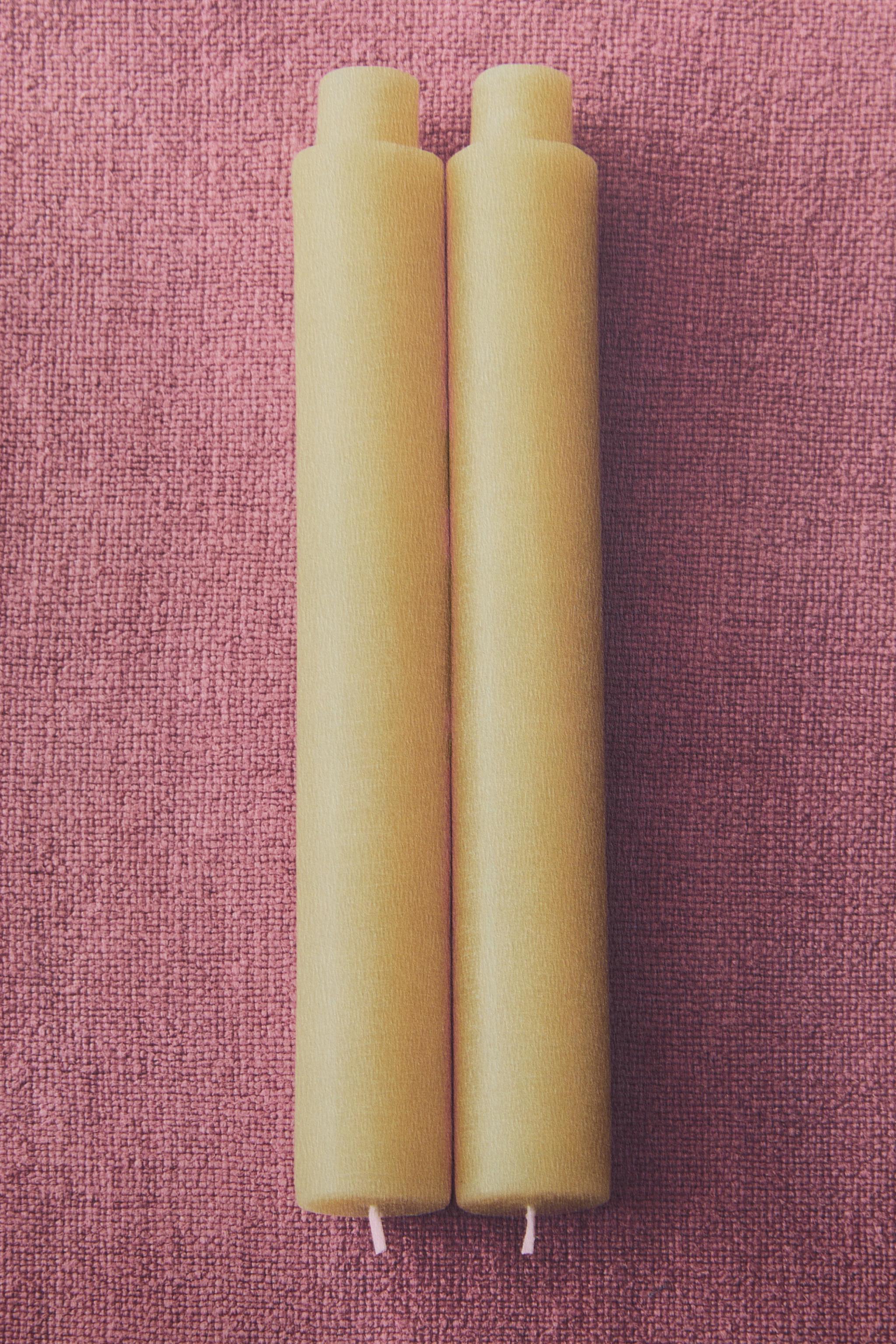 SET OF DECORATIVE STRAIGHT TAPER CANDLES (SET OF 2)