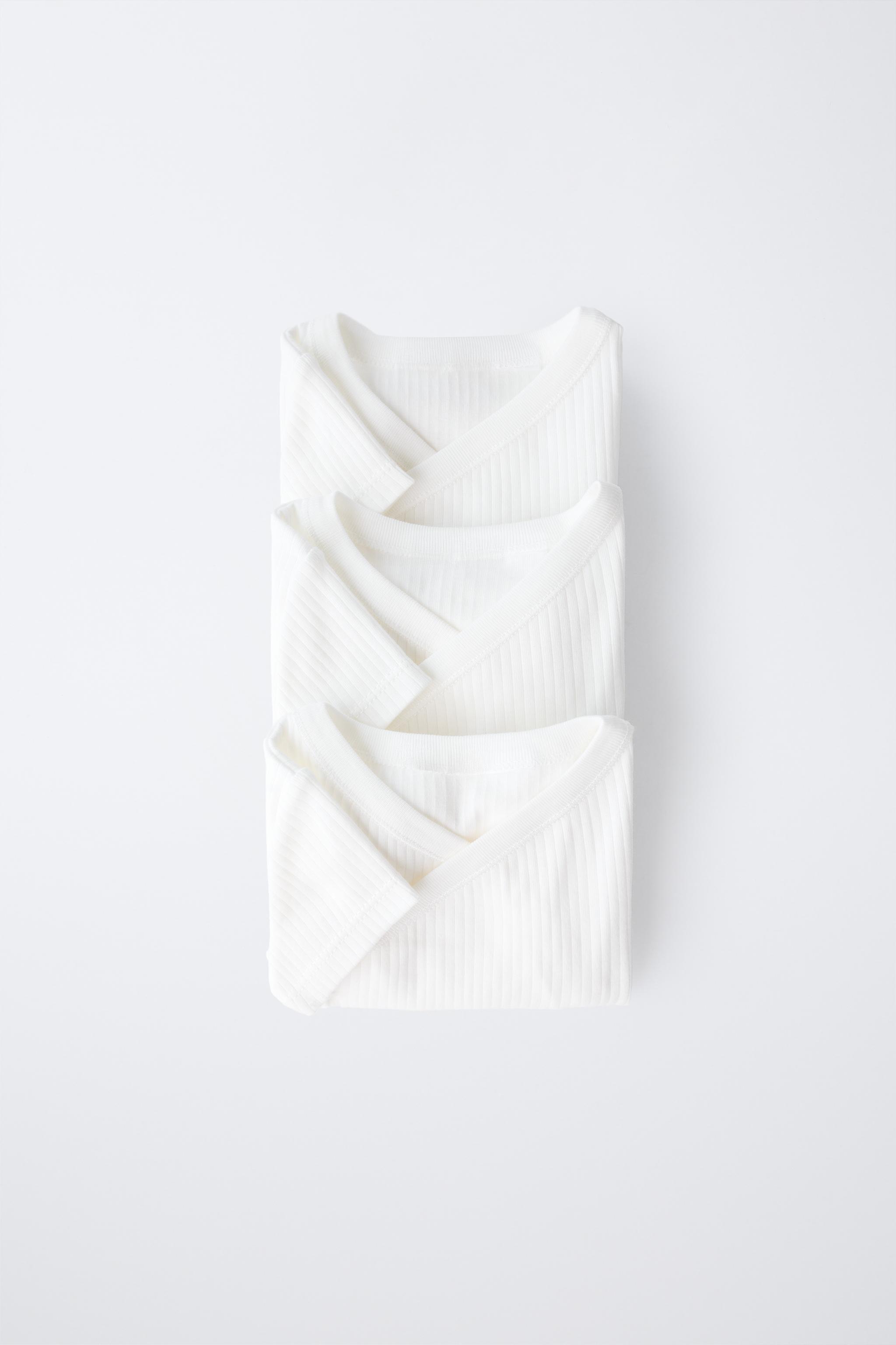 THREE-PACK OF BASIC SHORT SLEEVE KIMONO COLLAR BODYSUITS