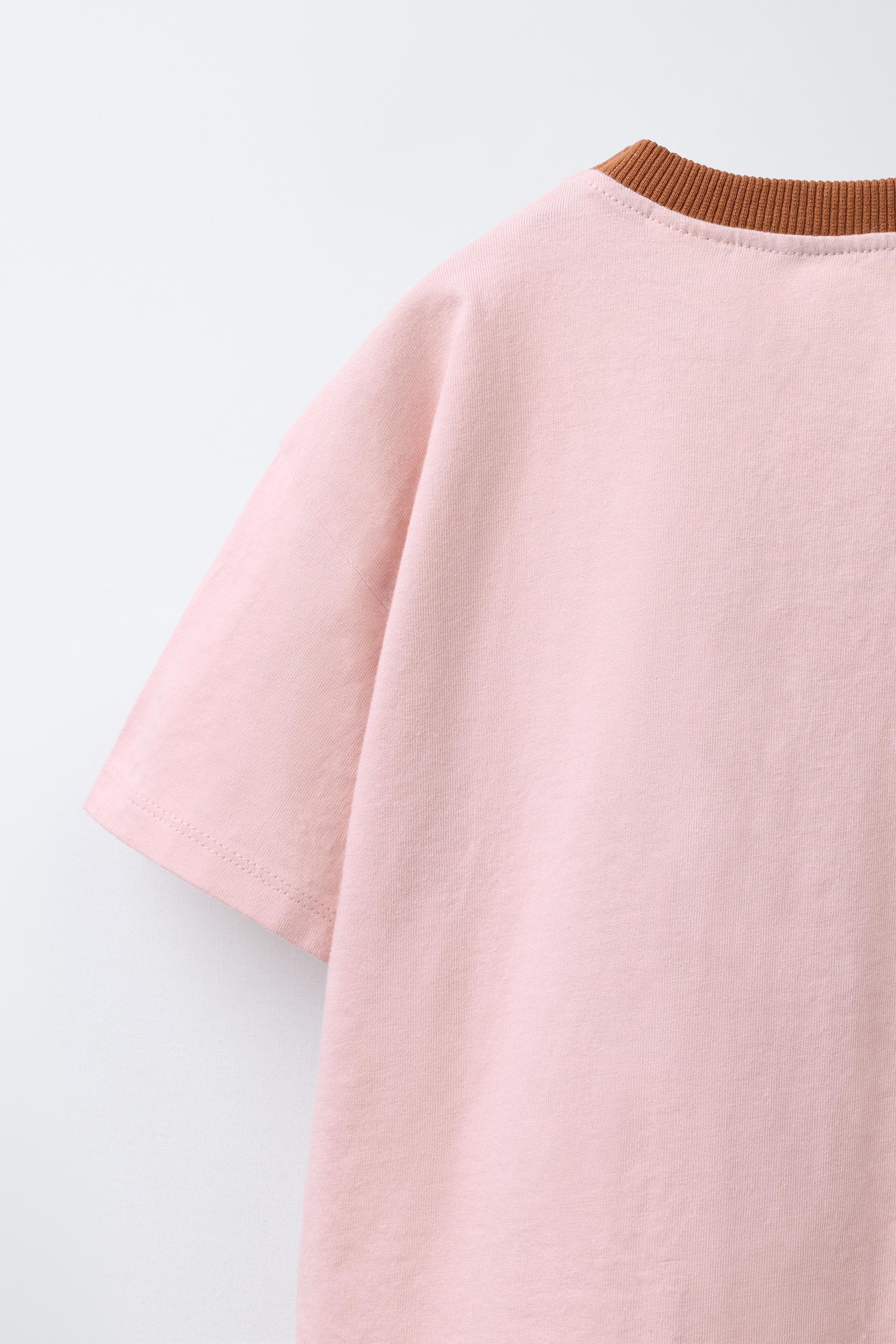 CONTRAST PRINT T-SHIRT