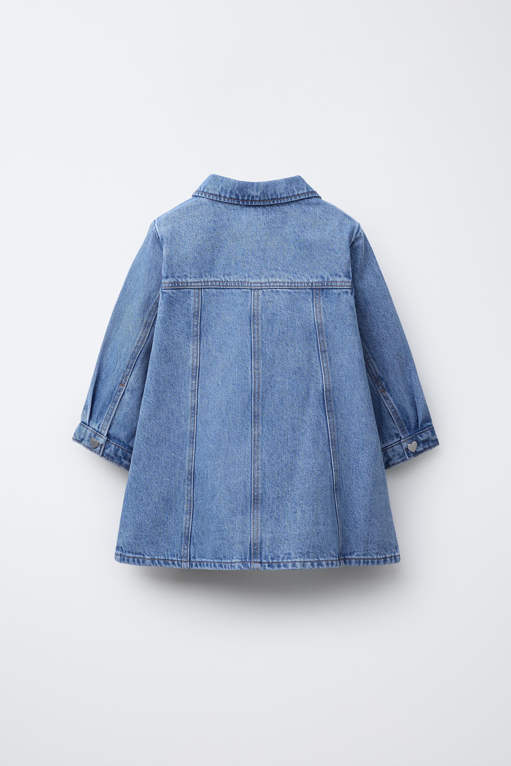 HEART BUTTON DENIM DRESS