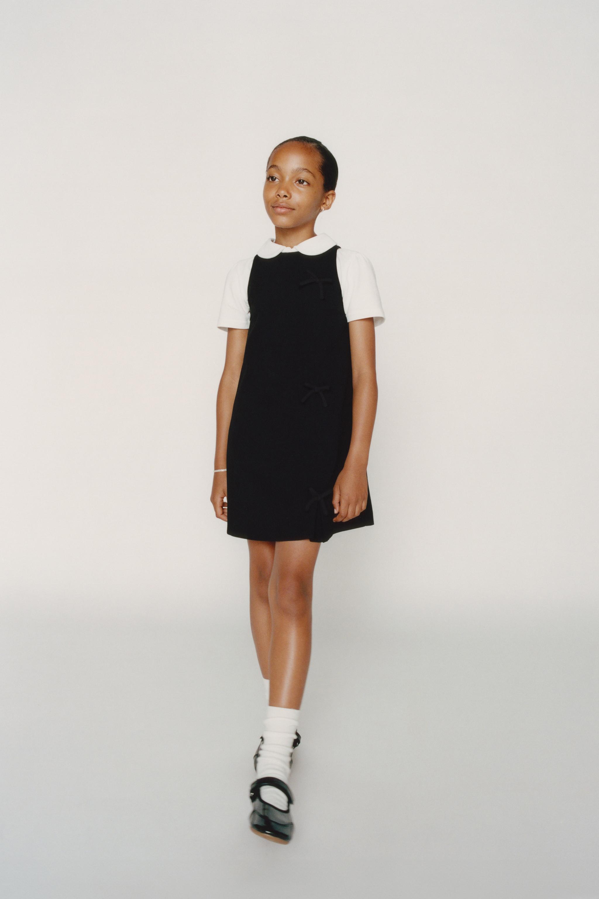 BOW PINAFORE DRESS