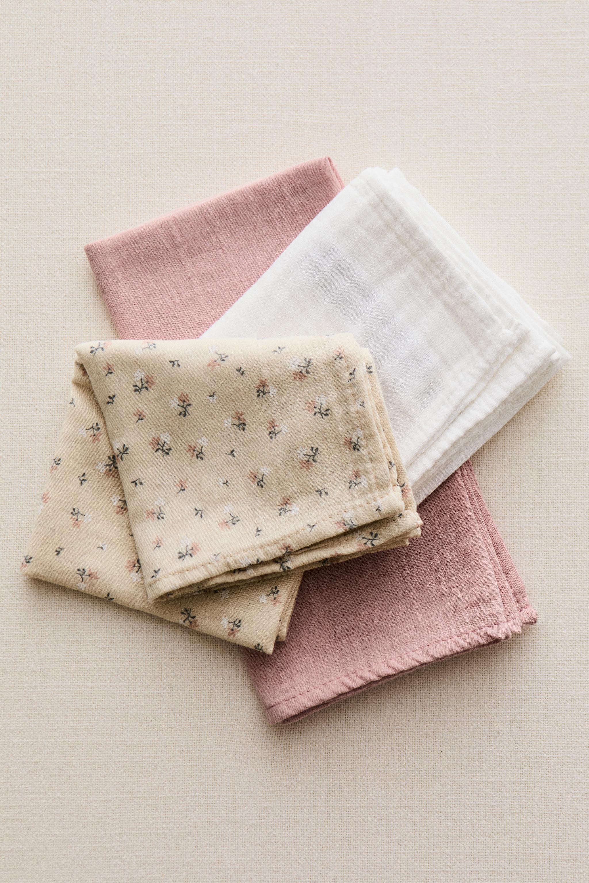 CHILDREN'S TULIP MUSLIN CLOTHS (SET OF 3)
