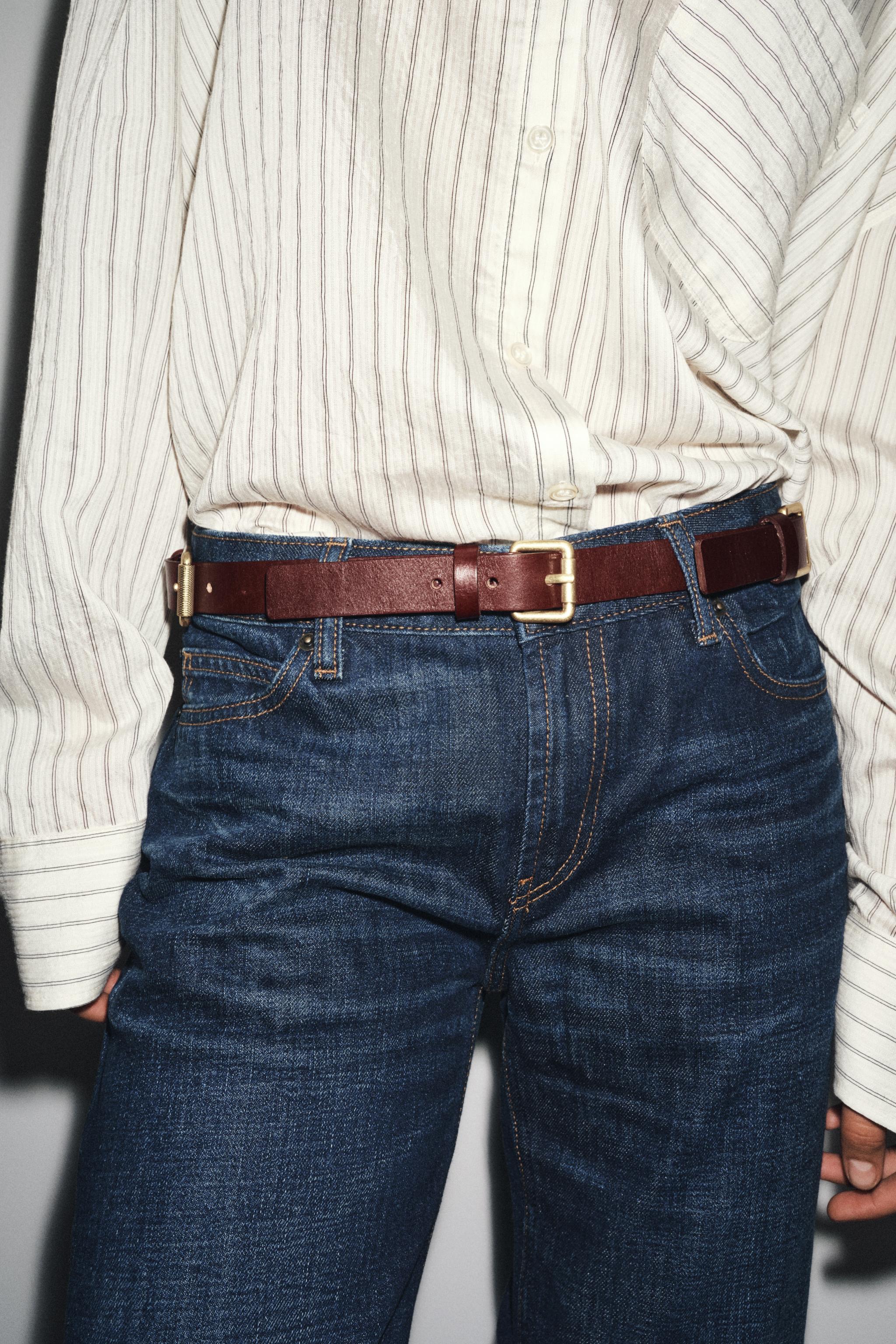 LEATHER MULTI-POSITION BUCKLE BELT