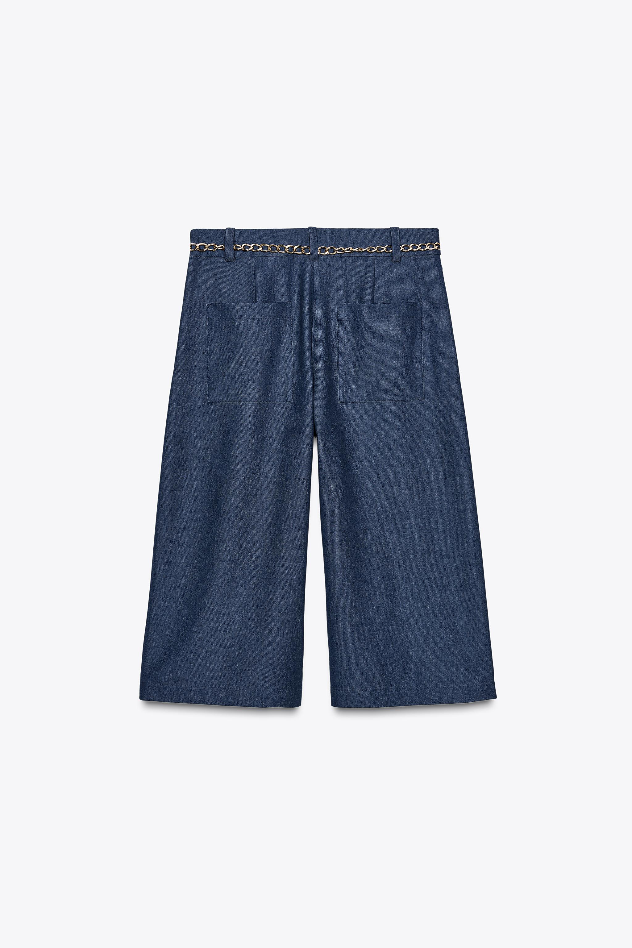 BELTED CHAIN LONG SHORTS