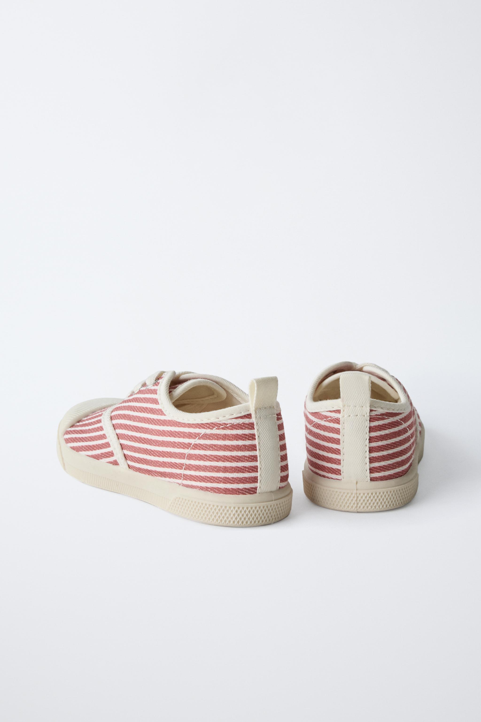 STRIPED COTTON SNEAKERS