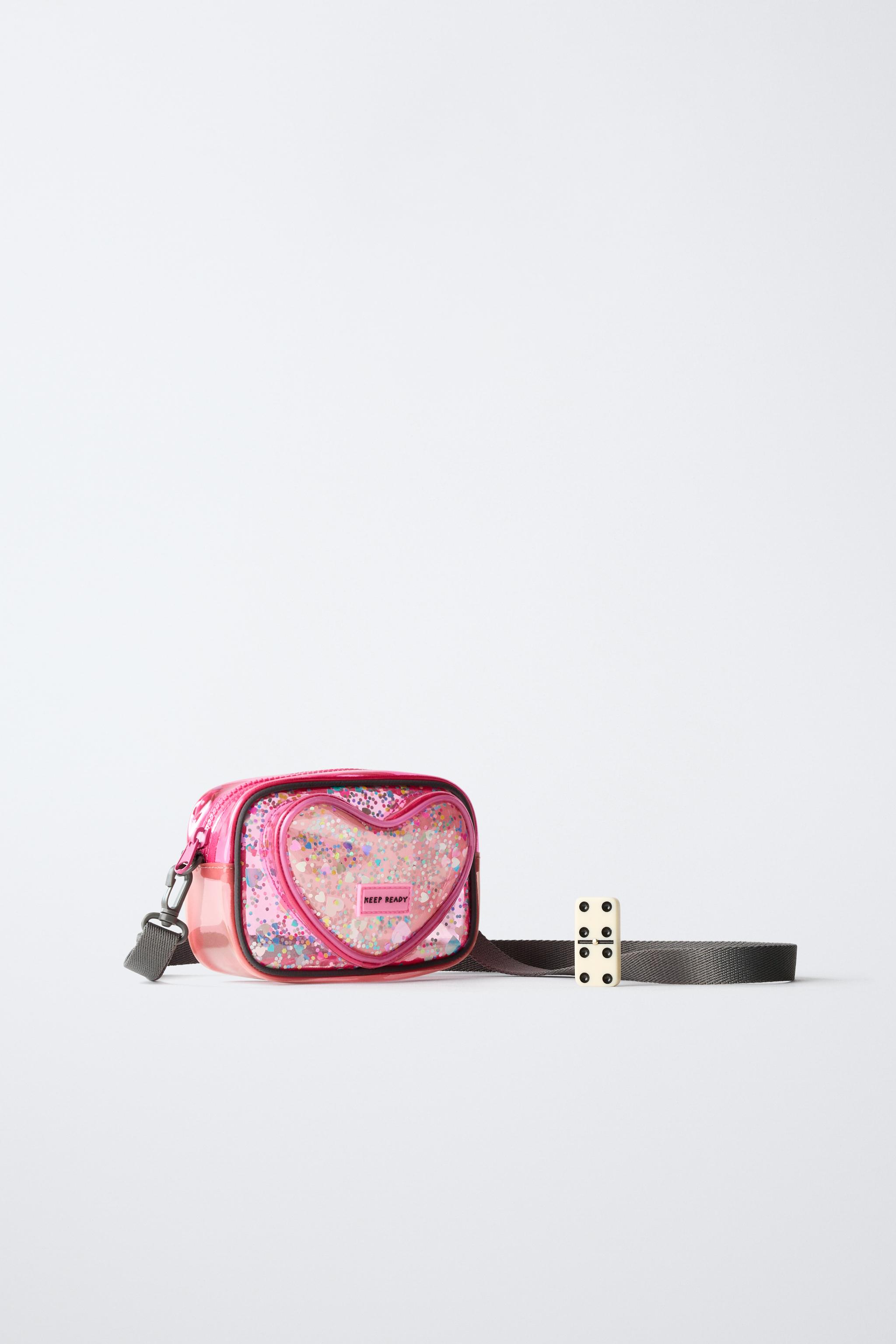 HEART VINYL CROSSBODY BAG