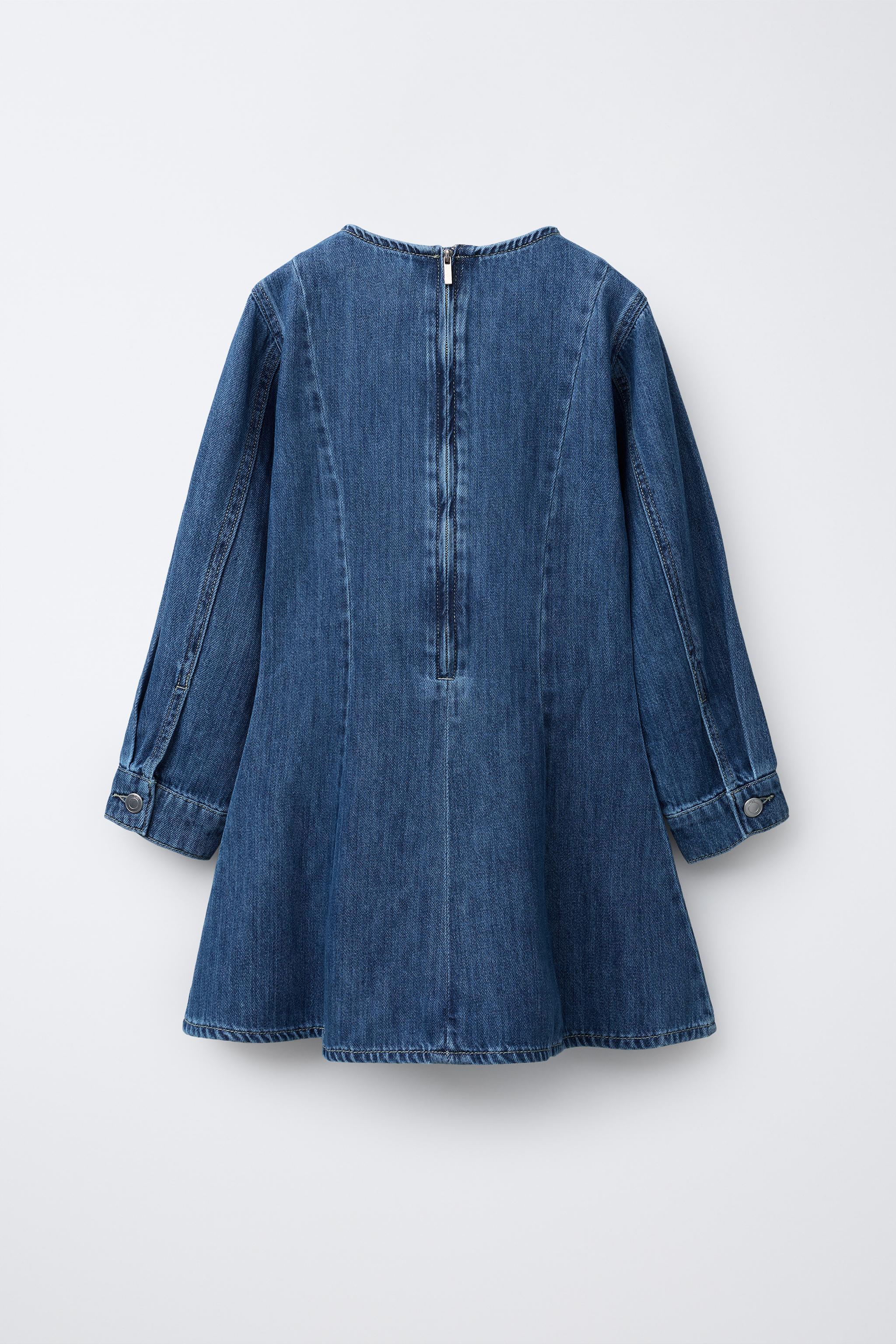 CUT DENIM DRESS