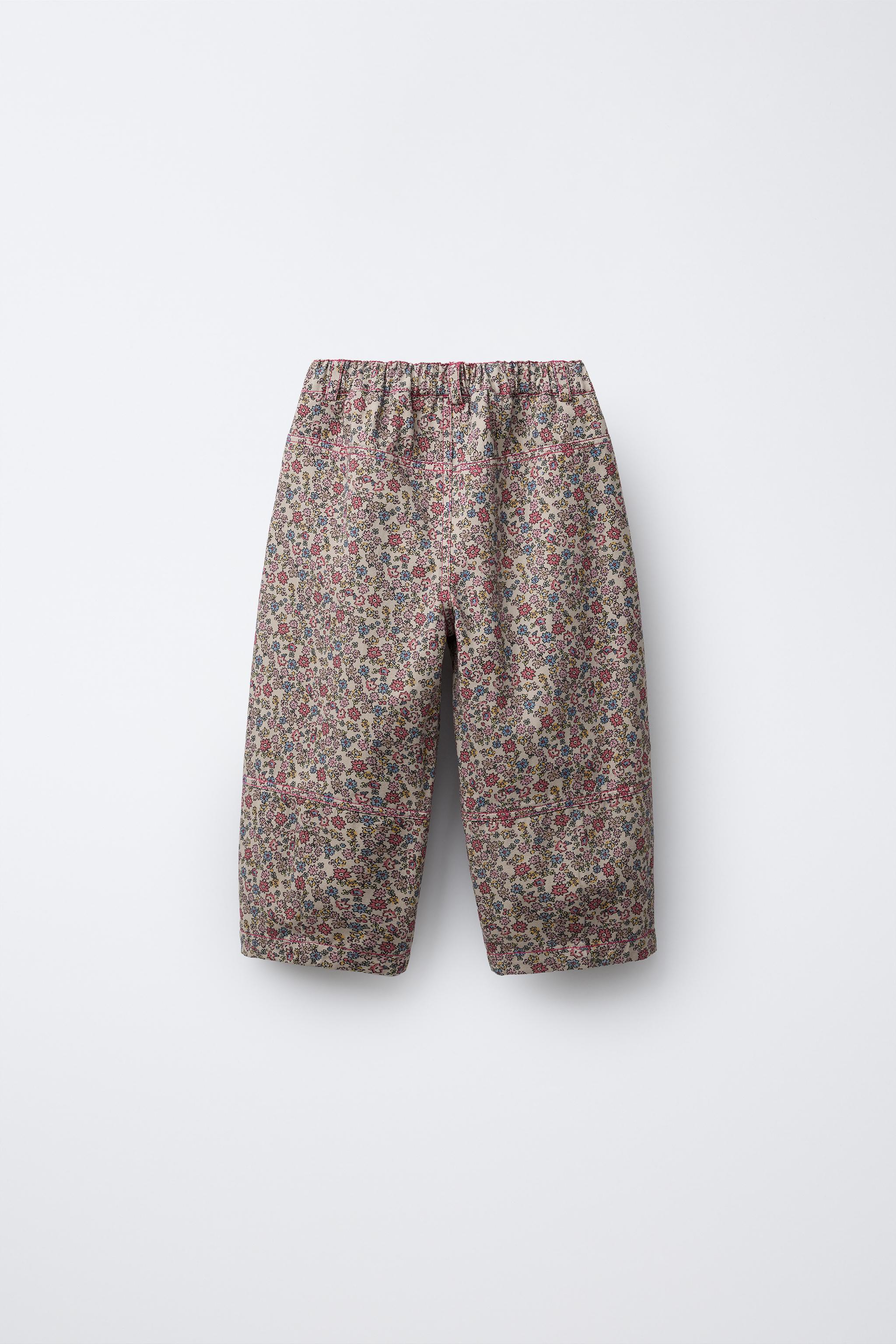 FLOWERED BAGGY PANTS